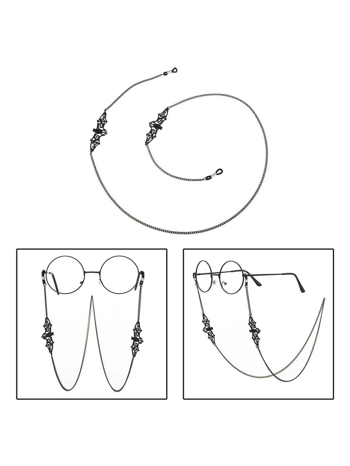 Black Vintage Halloween Glasses Chain - Image 5