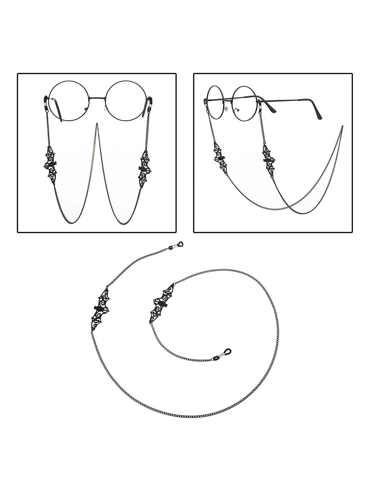 Black Vintage Halloween Glasses Chain - Image 6