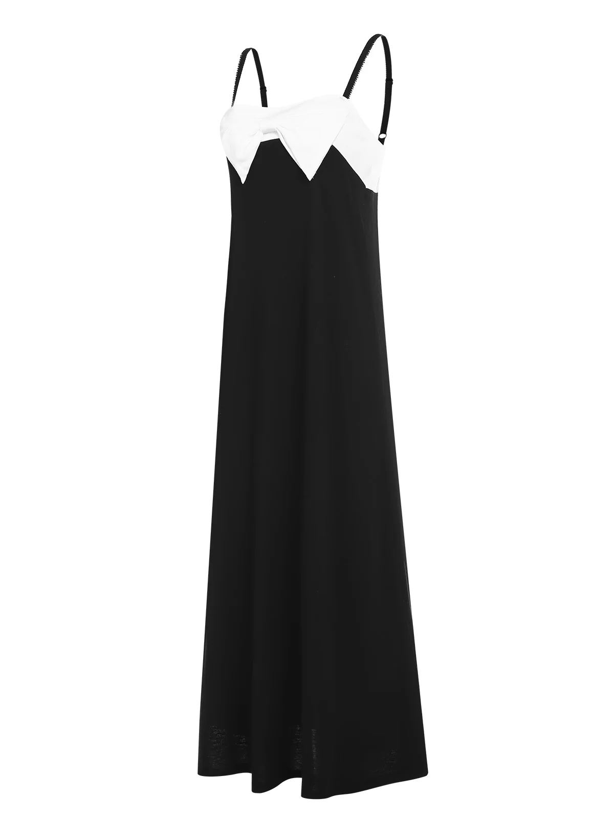 Black & White 1930s Bowknot Suspender Sleepwear - Image 3