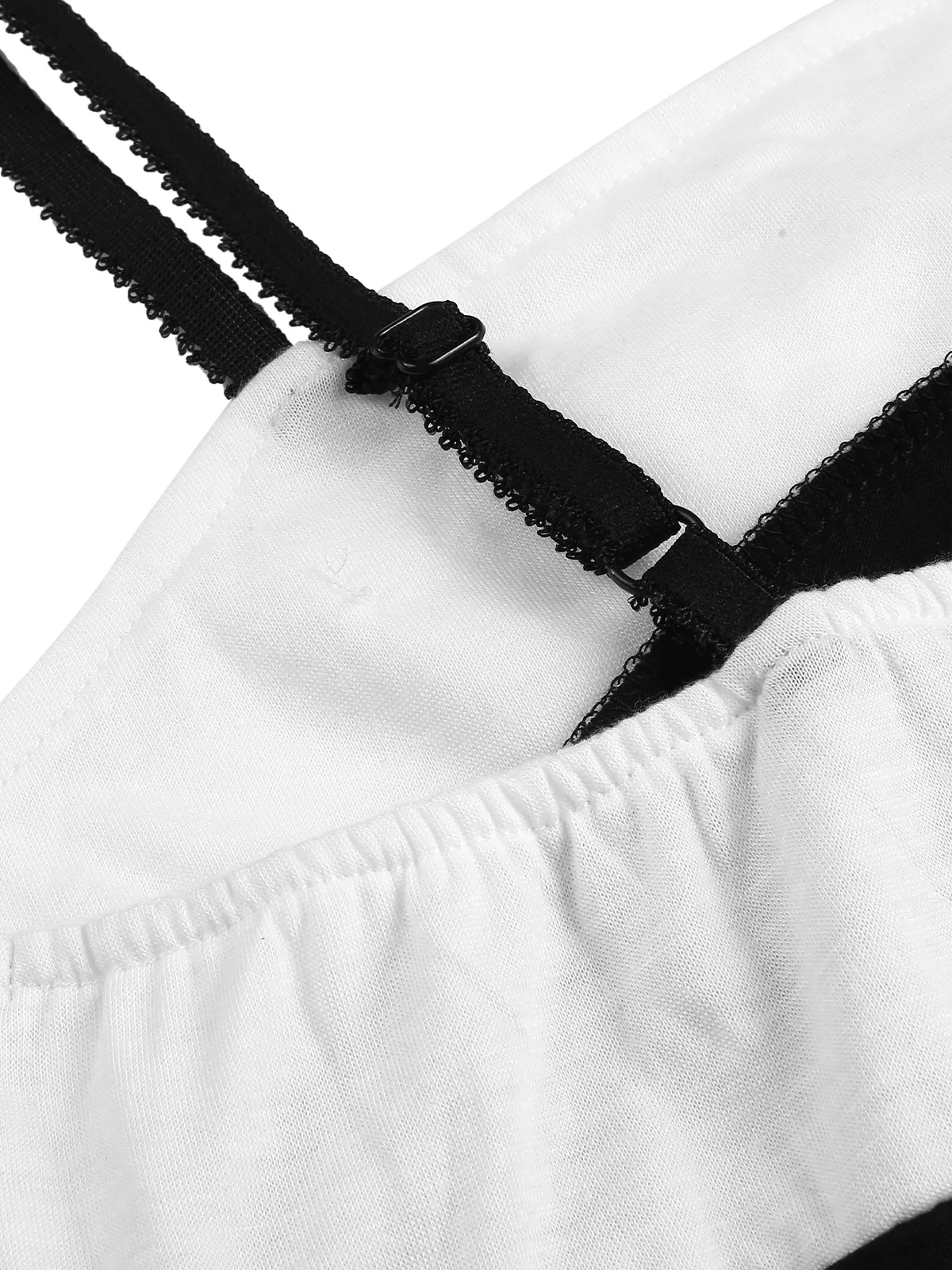 Black & White 1930s Bowknot Suspender Sleepwear - Image 5