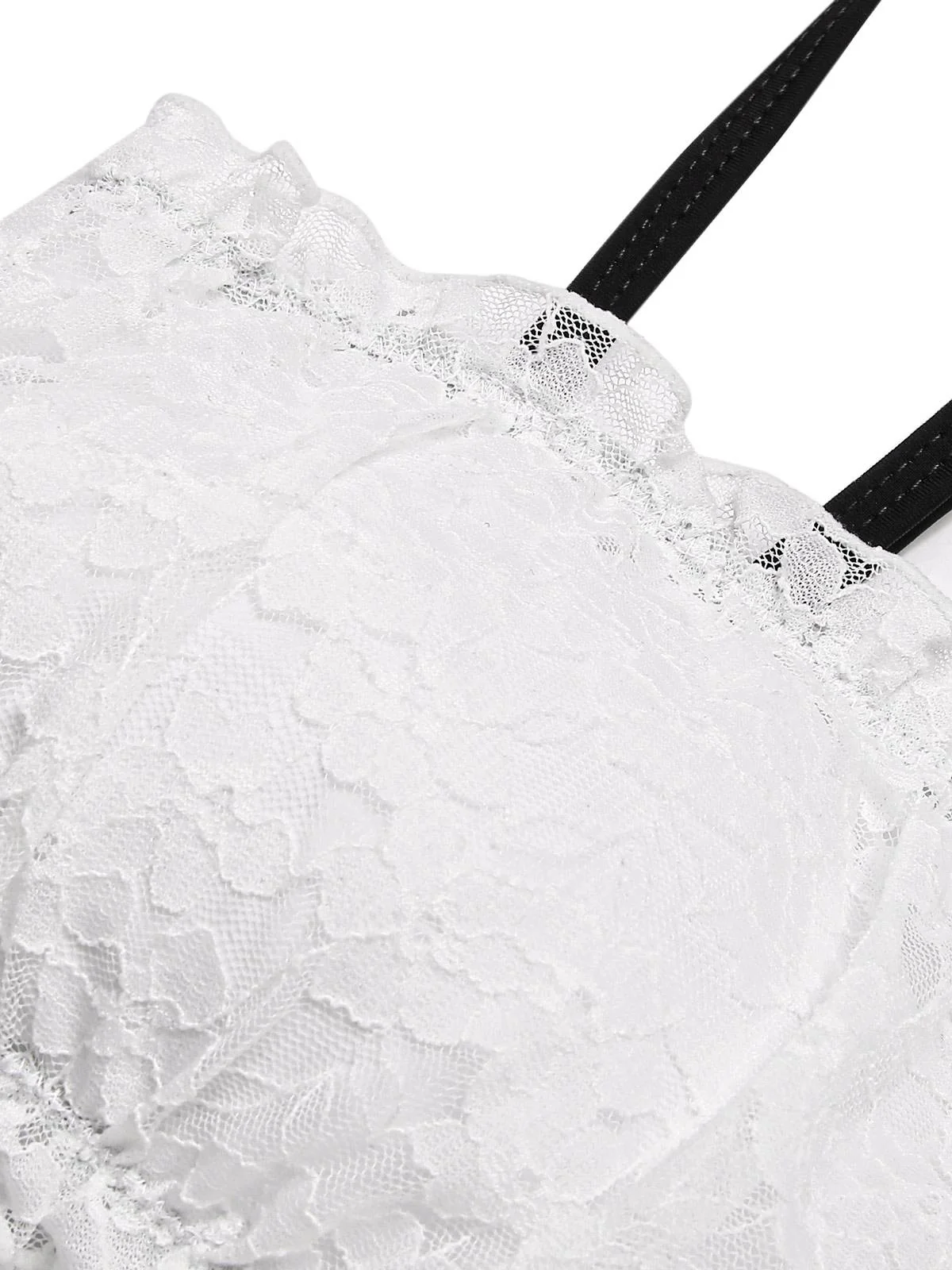 Black & White 1930s Colorblock Lace Bikini Set - Image 6