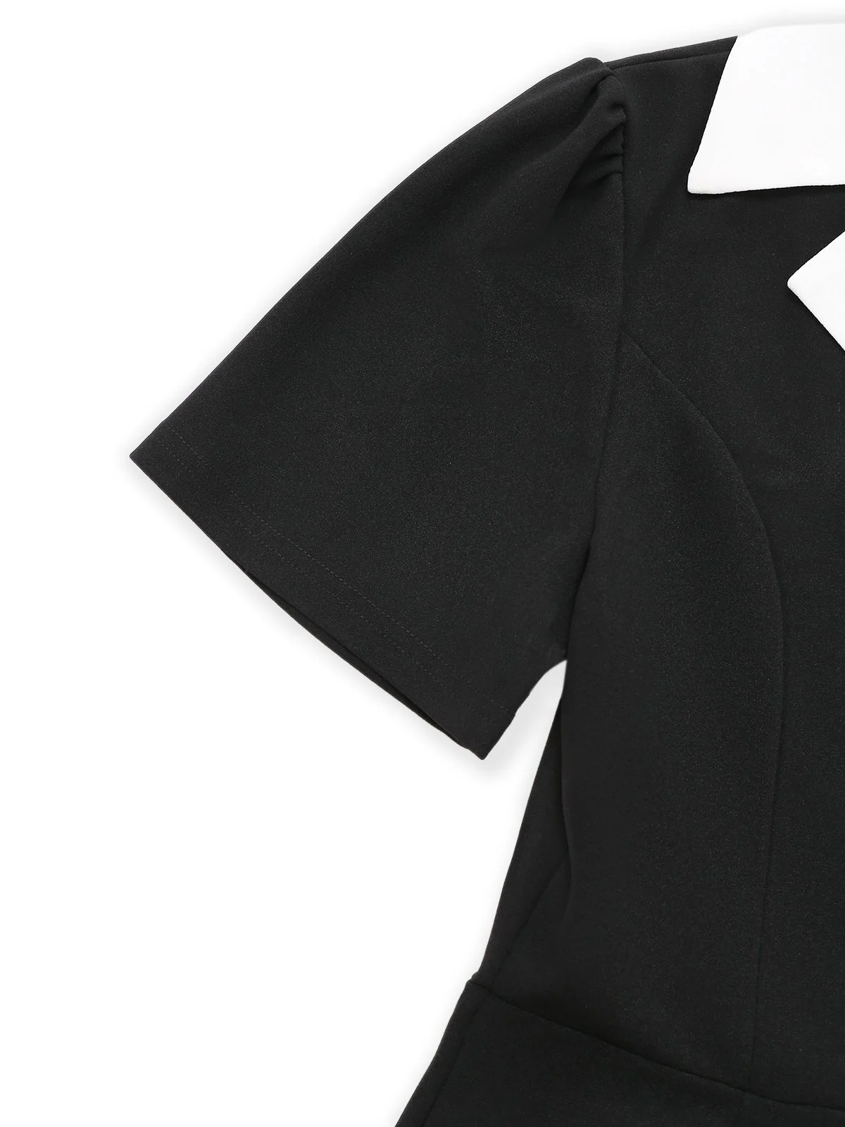 Black & White 1930s Notched Collar Buttoned Jumpsuit - Image 4