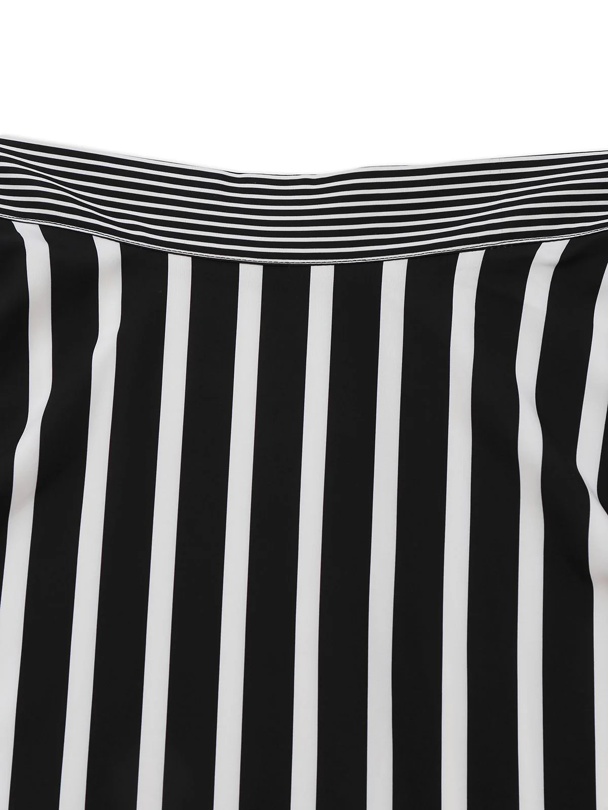 Black & White 1930s Striped High Rise Long Skirt - Image 3
