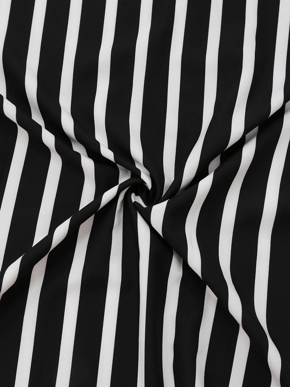 Black & White 1930s Striped High Rise Long Skirt - Image 4