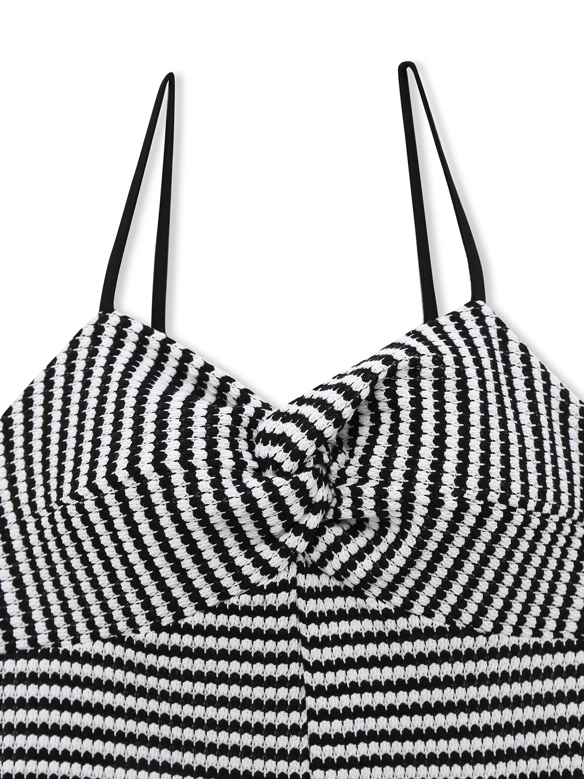 Black & White 1930s Striped Twist Romper - Image 3