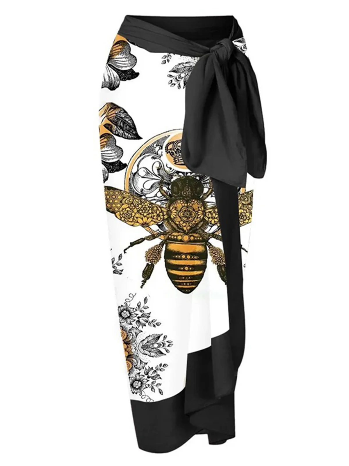 Black & White 1950s Bee Swimsuit & Cover-up - Image 3