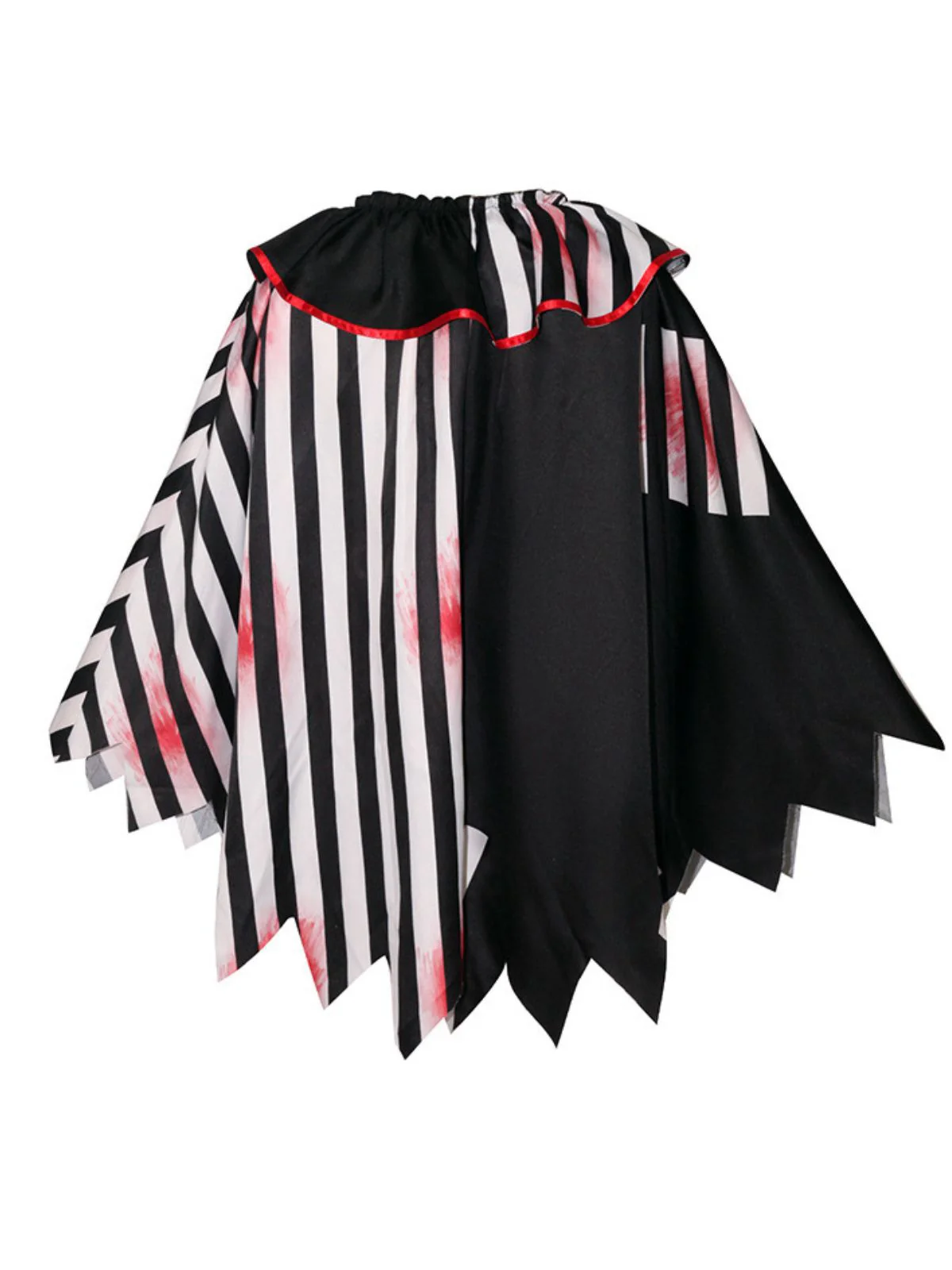 Black & White 1950s Halloween Horror Clown Cosplay Cloak - Image 10