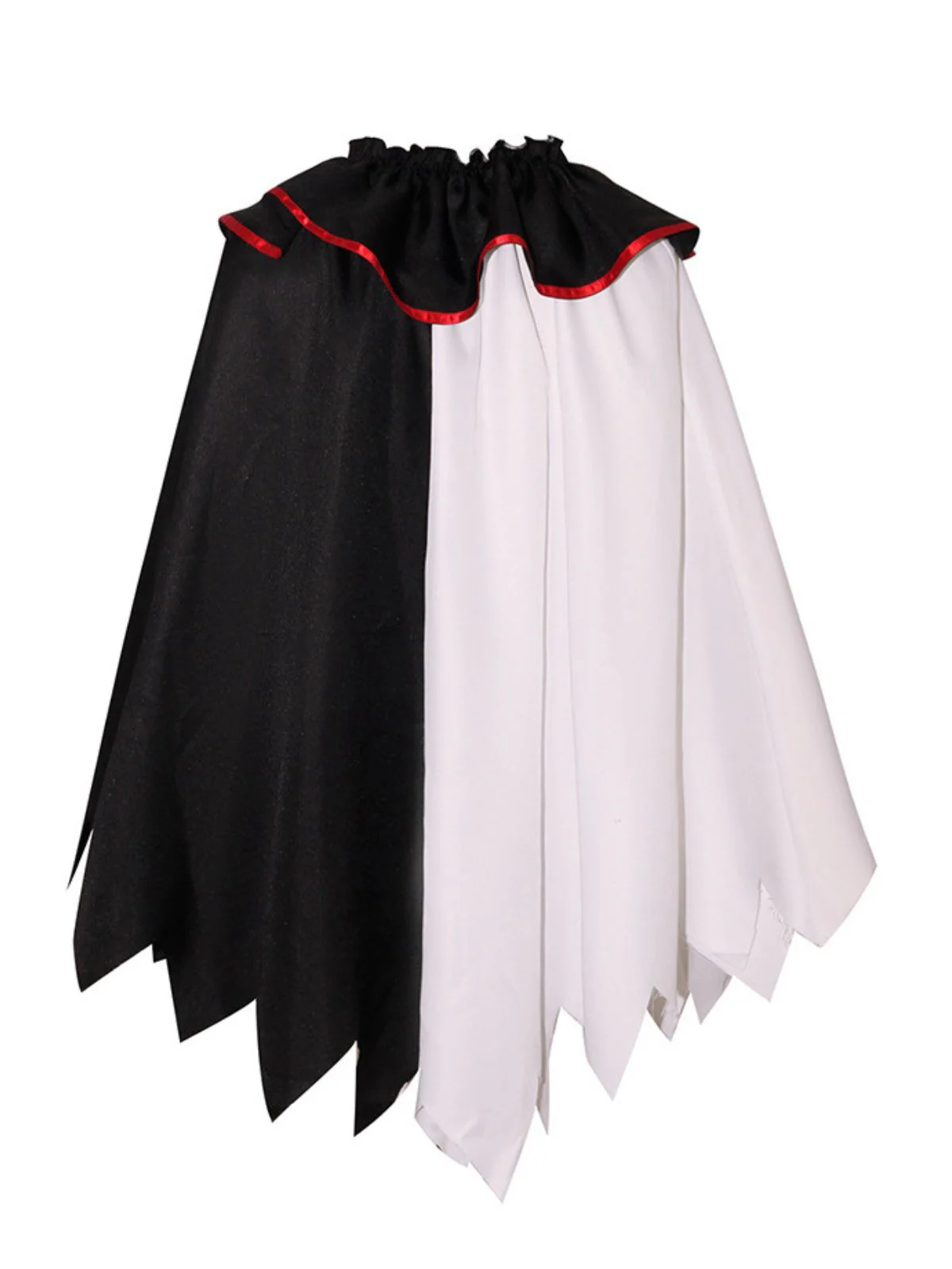 Black & White 1950s Halloween Horror Clown Cosplay Cloak - Image 3