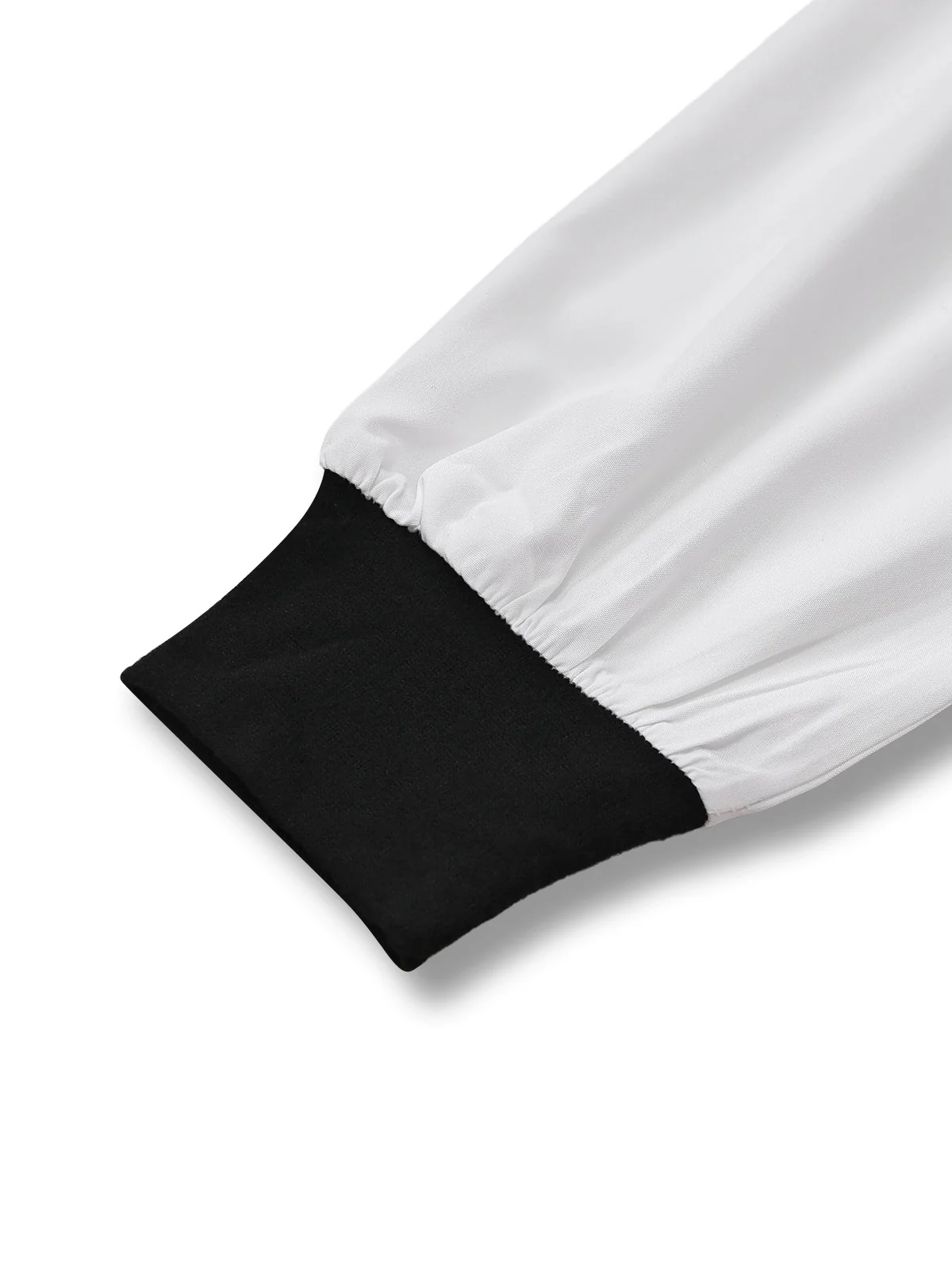 Black & White 1960s Colorblock Pleated Lapel Dress - Image 6