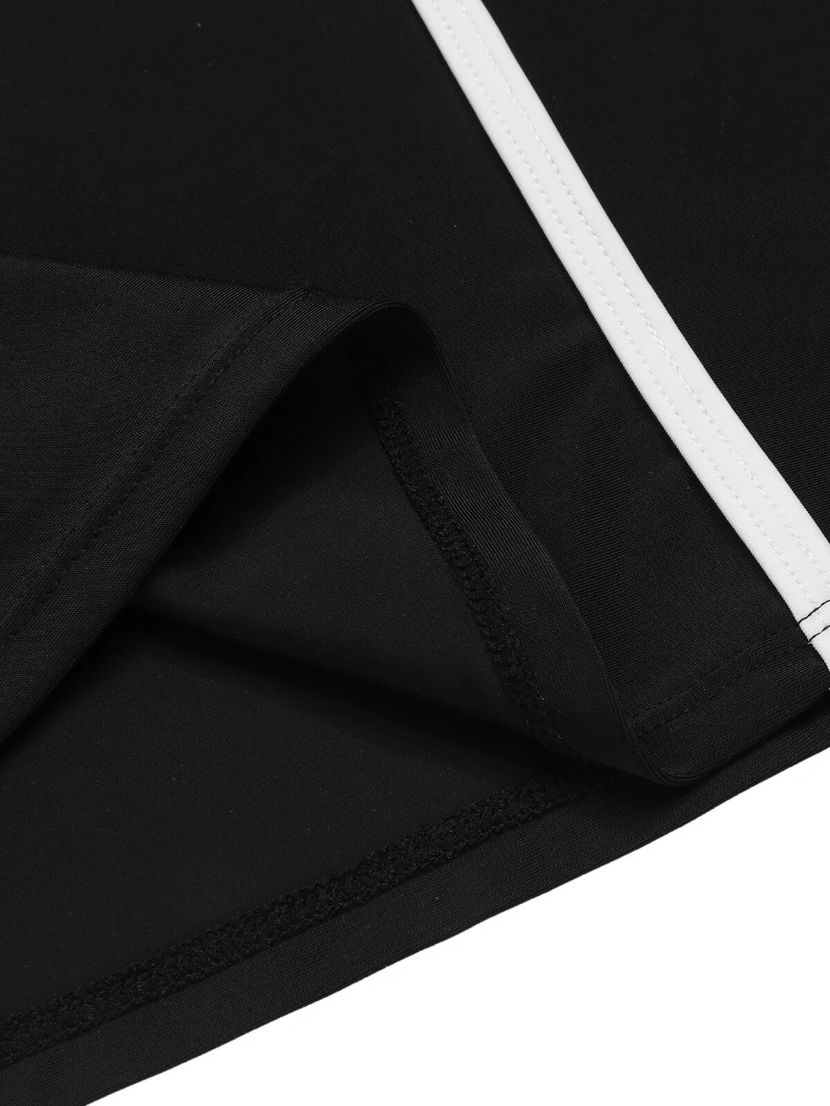 Black & White 1960s Solid Contrast Binding Swimsuit - Image 6