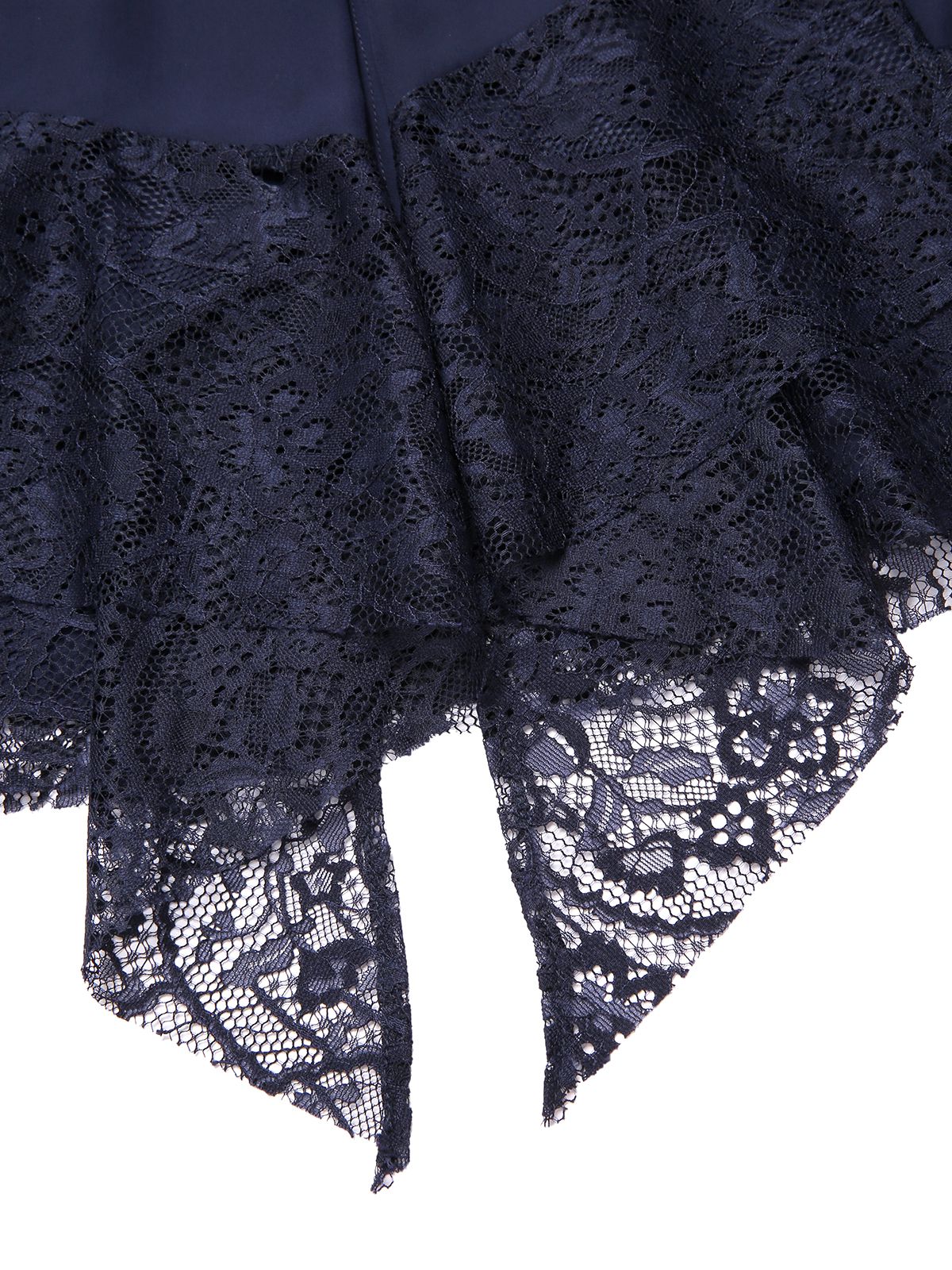 Blue 1920s Lace Patchwork Rhinestone Dress - Image 9