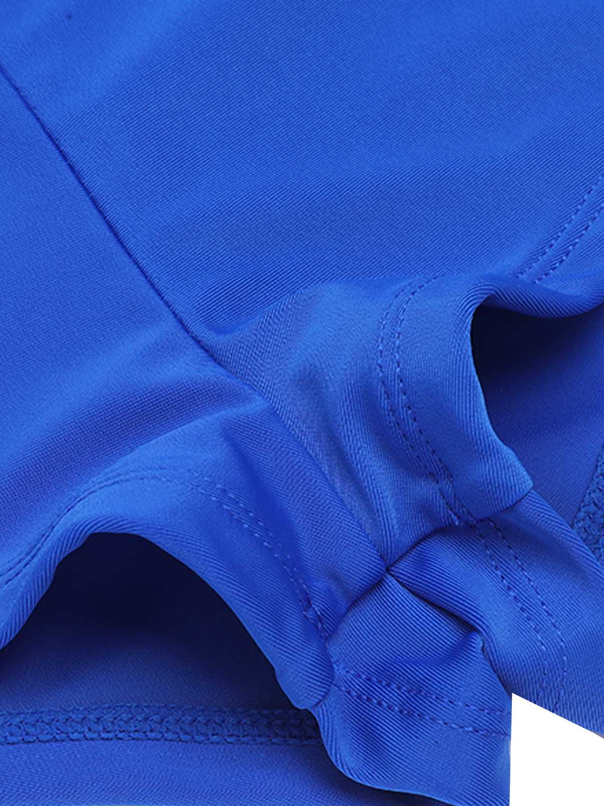 Blue 1930s Halter Lemon Belted Swimsuit - Image 7