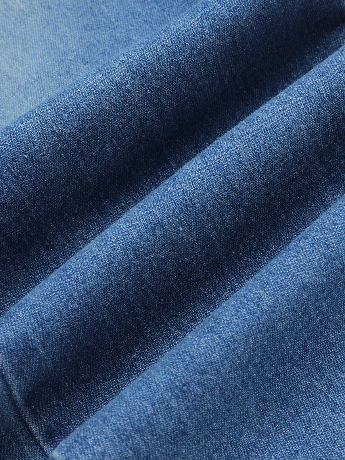 Blue 1930s High Waist Flare Jeans - Image 4