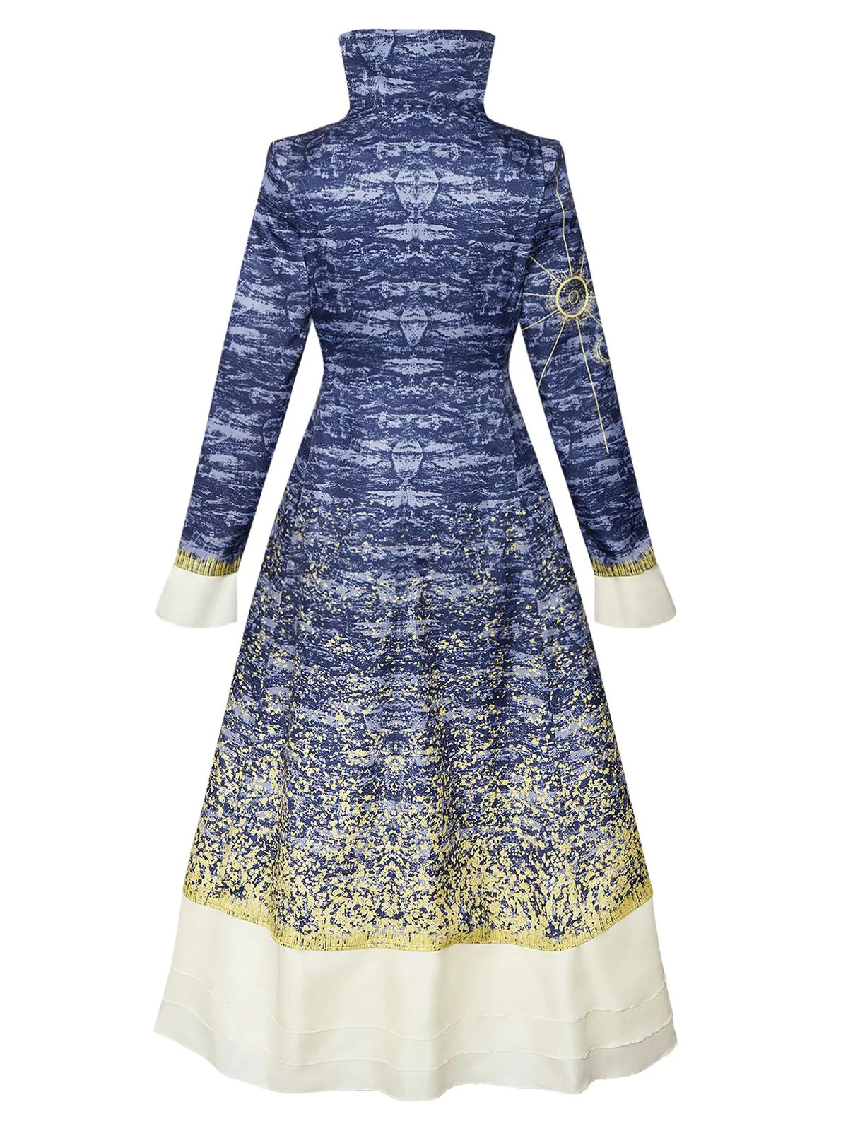 Blue 1930s Stand Collar Madame Morrible Stardust Coat - Image 3