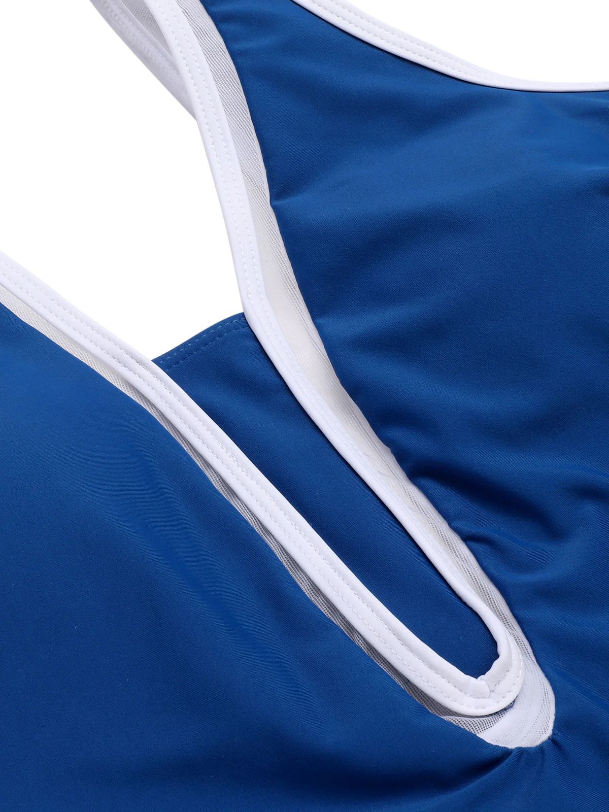 Blue 1930s Strap One-Piece Swimsuit - Image 4