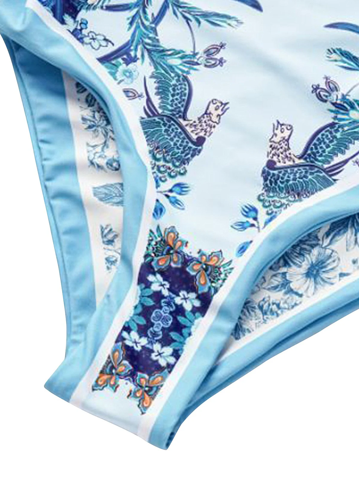 Blue 1930s Straps Reversible Swimsuit - Image 6