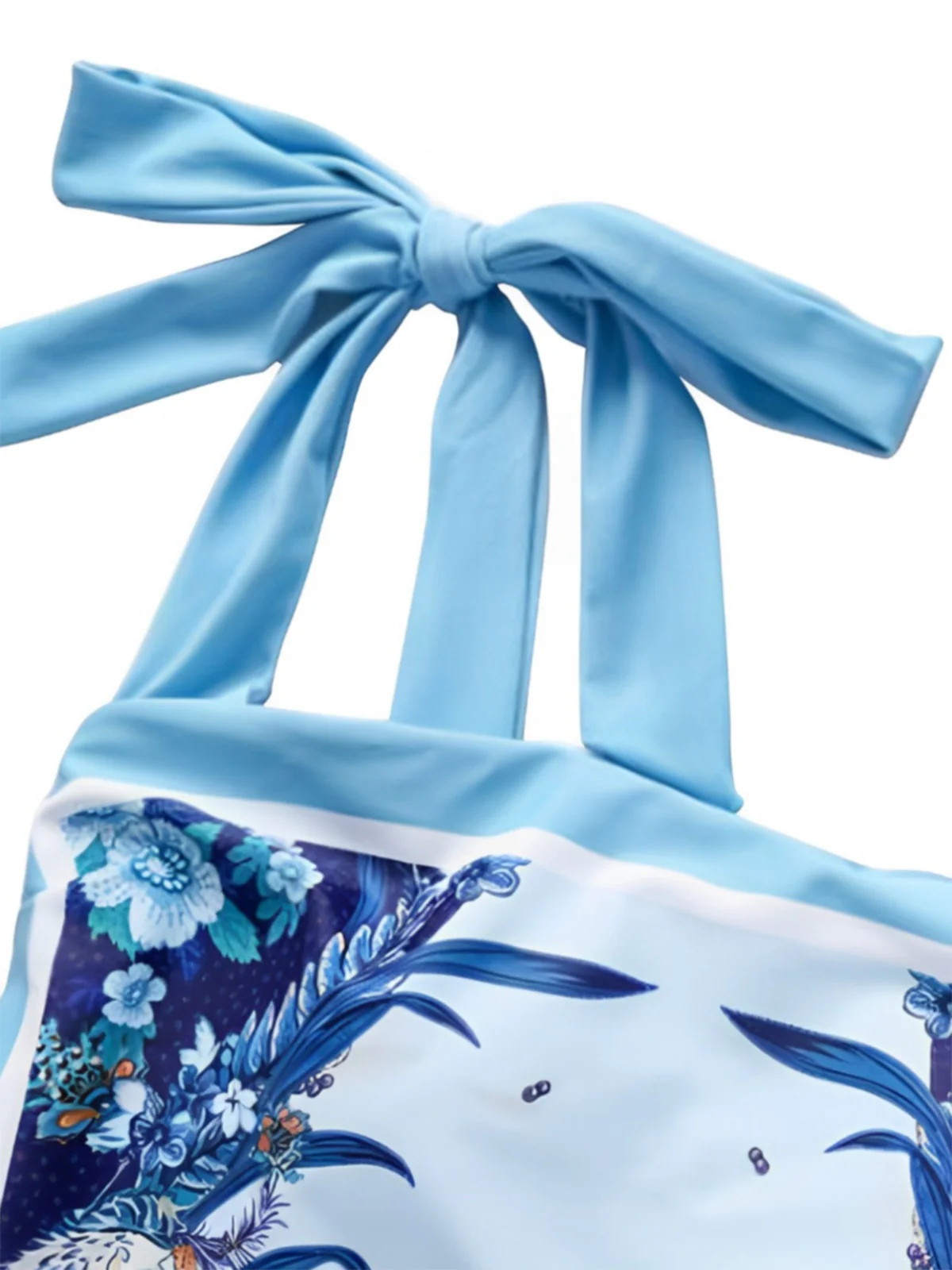 Blue 1930s Straps Reversible Swimsuit - Image 7