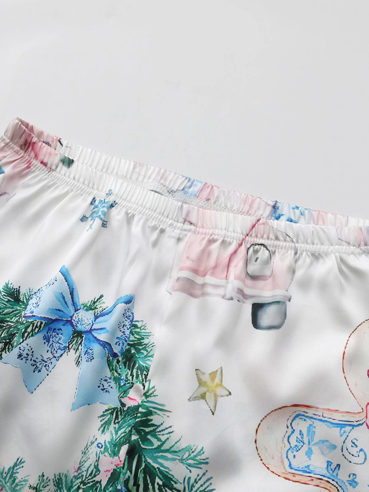 Blue 1940s Christmas Nutcracker Candy Cane Pajama Set - Image 8