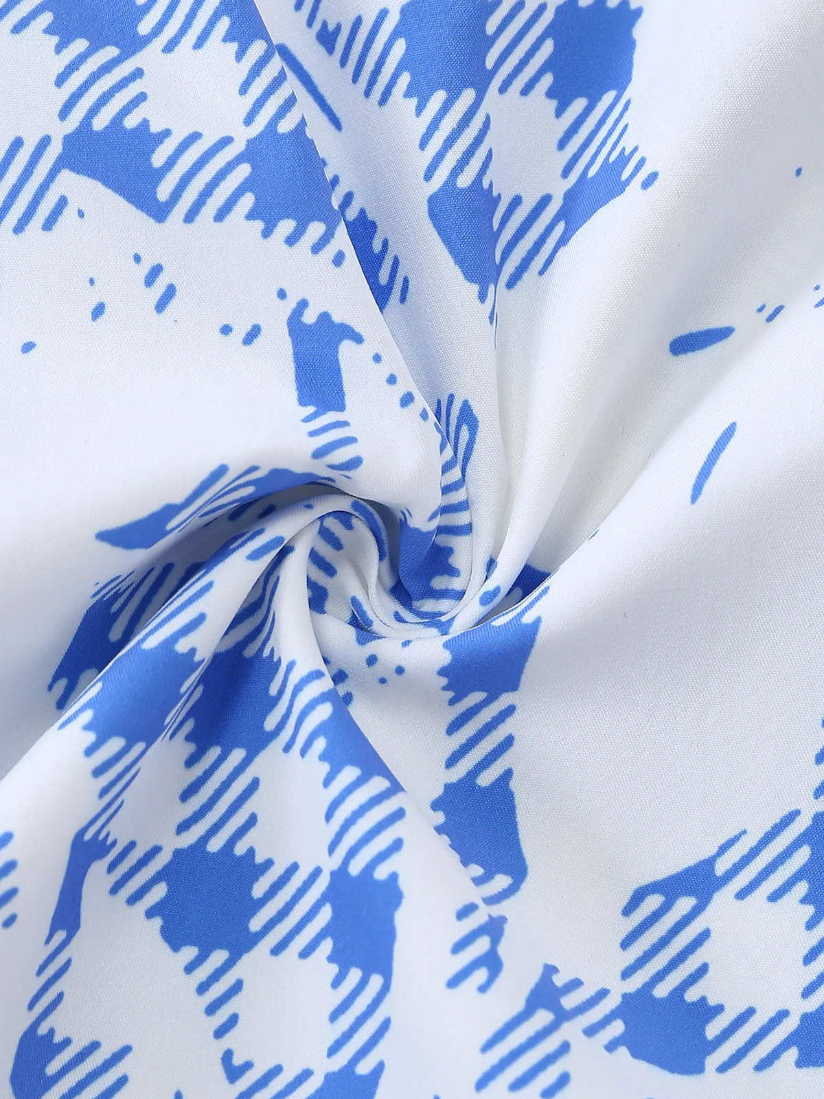 [Pre-Sale] Blue 1940s Plaid Flower Square Neck Smocked Midi Dress - Image 8