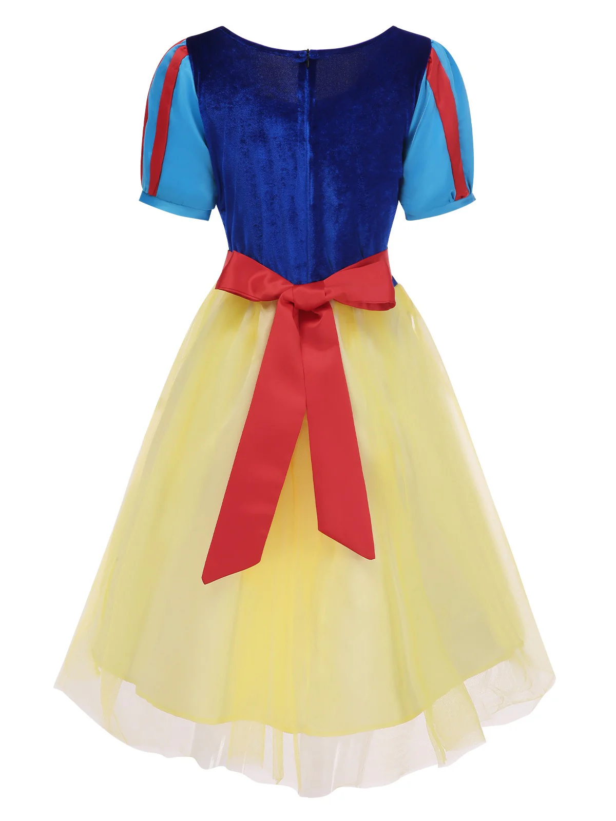 Blue 1940s Snow White Style Mesh Dress - Image 3