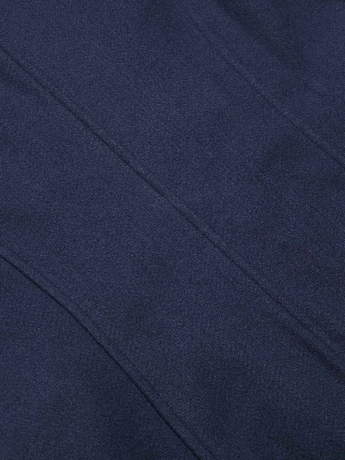 Blue 1940s Solid Stand Collar Double Breasted Coat - Image 7