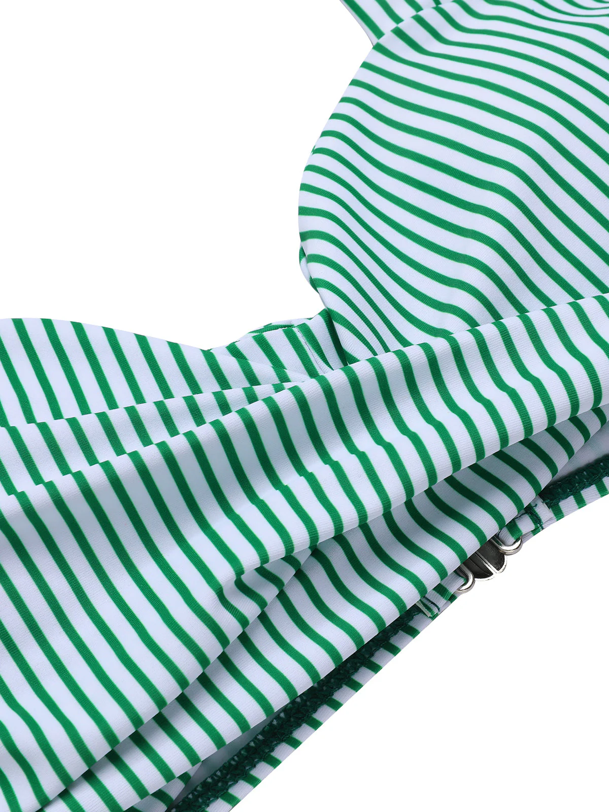 Blue 1940s Striped Halter Swimsuit Set - Image 8