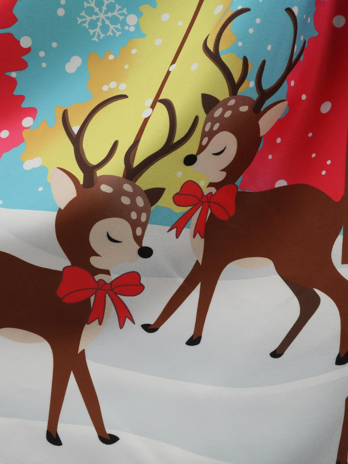 Blue 1950s Christmas Deer Swing Dress - Image 6