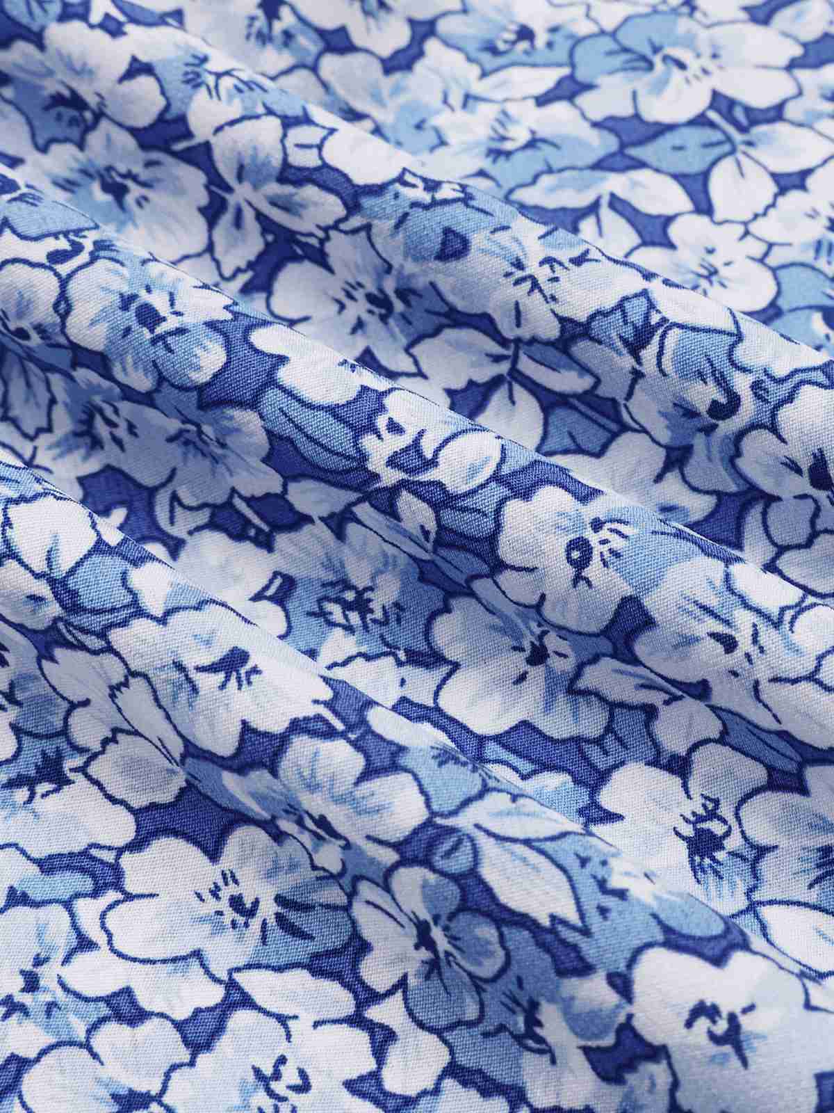 Blue 1950s Ditsy Floral Layered Skirt - Image 4