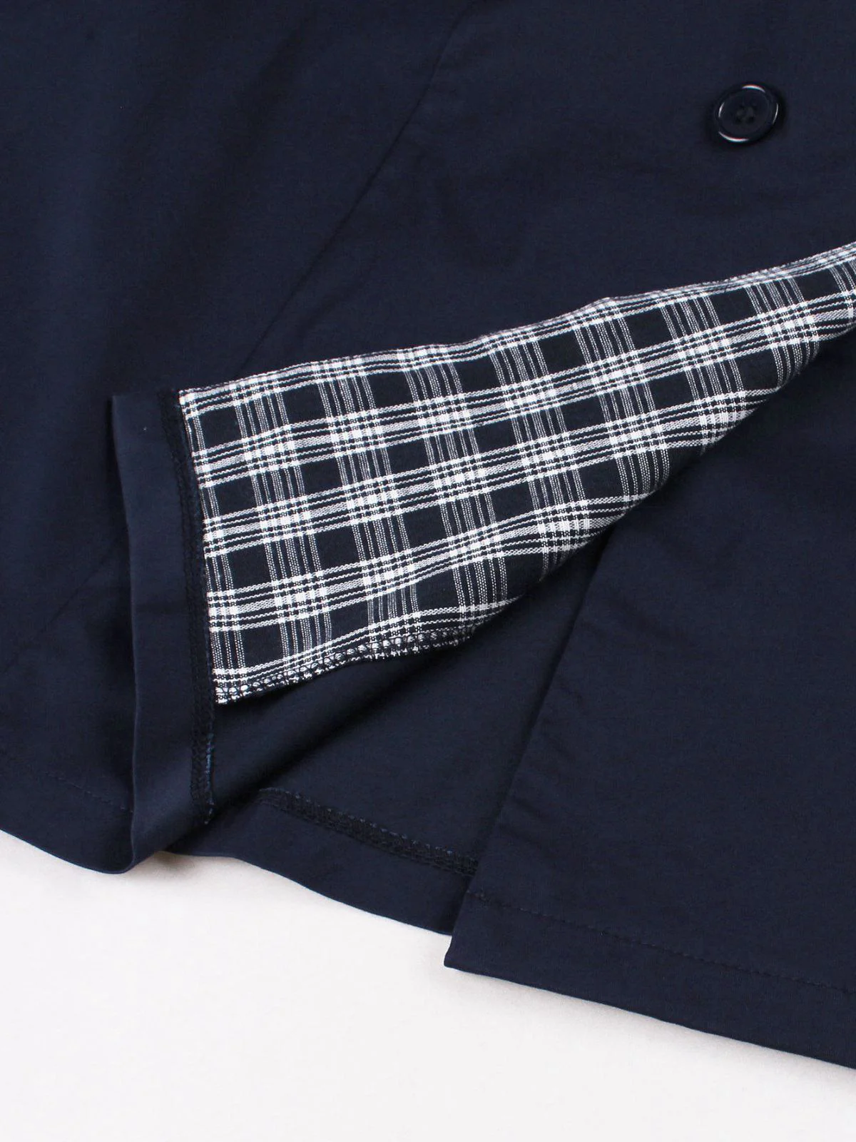 Blue 1950s Double Breasted Plaid Lapel Belted Dress - Image 5