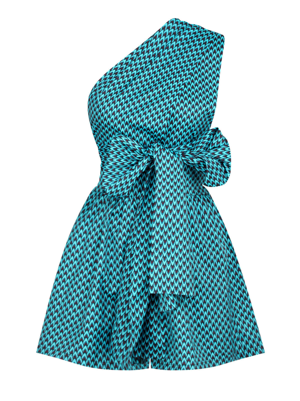 Blue 1950s Fishback Multi-wear Cap Sleeve Romper - Image 2