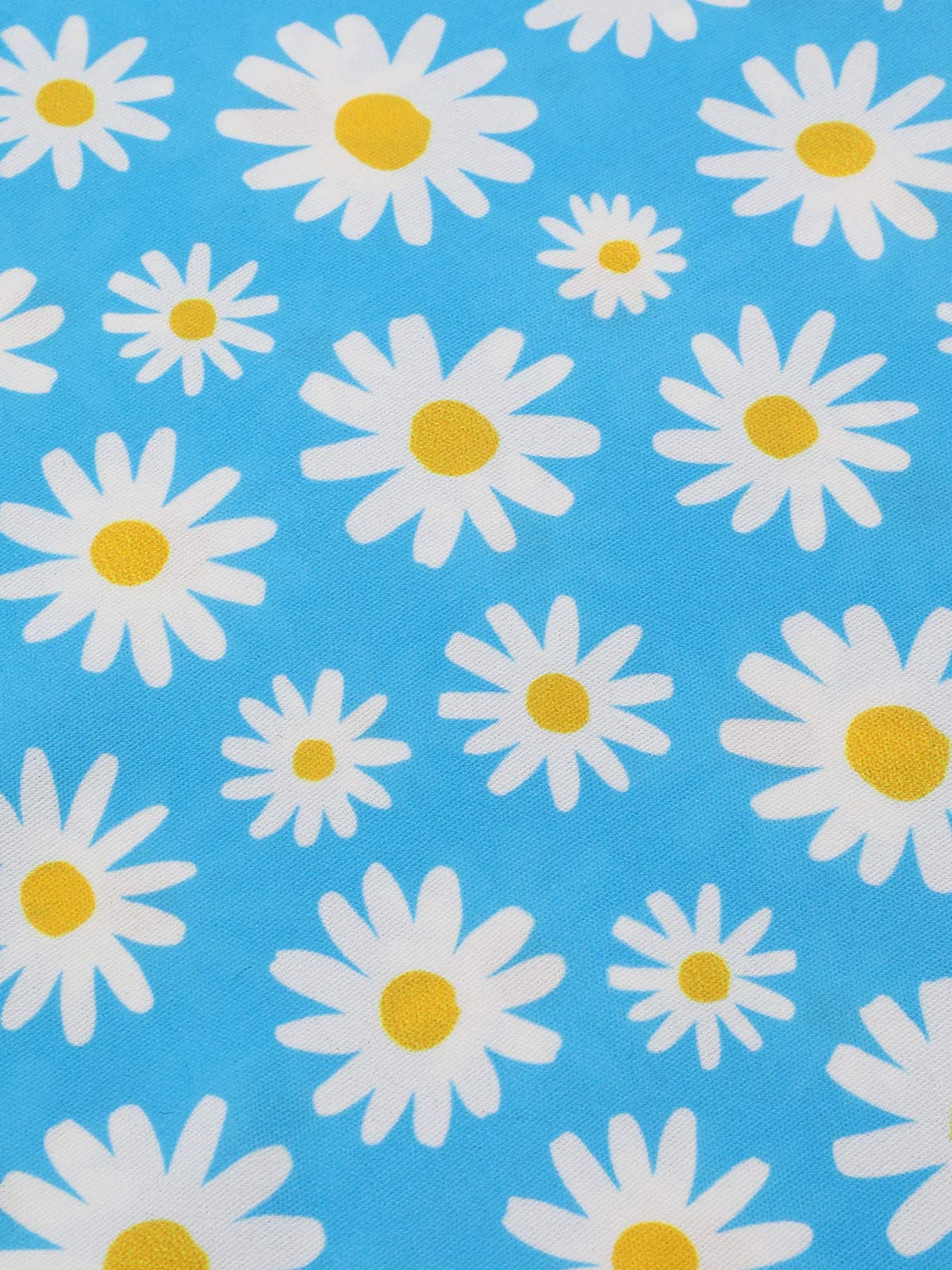 Blue 1950s Halter Lace Daisy Dress - Image 9