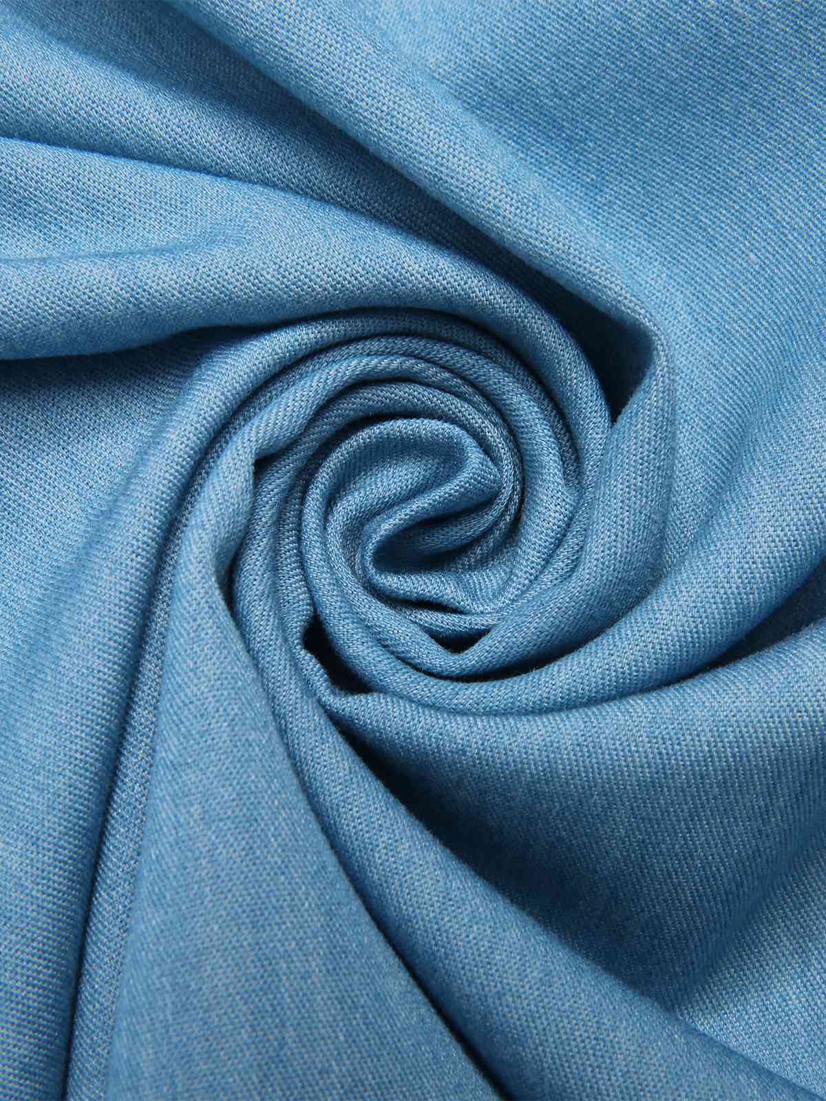 Blue 1950s Lace Trim Buttoned Blouse - Image 3