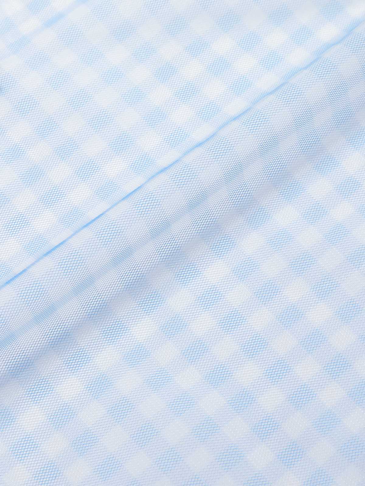 Blue 1950s Plaids Mesh Cover-Up - Image 6