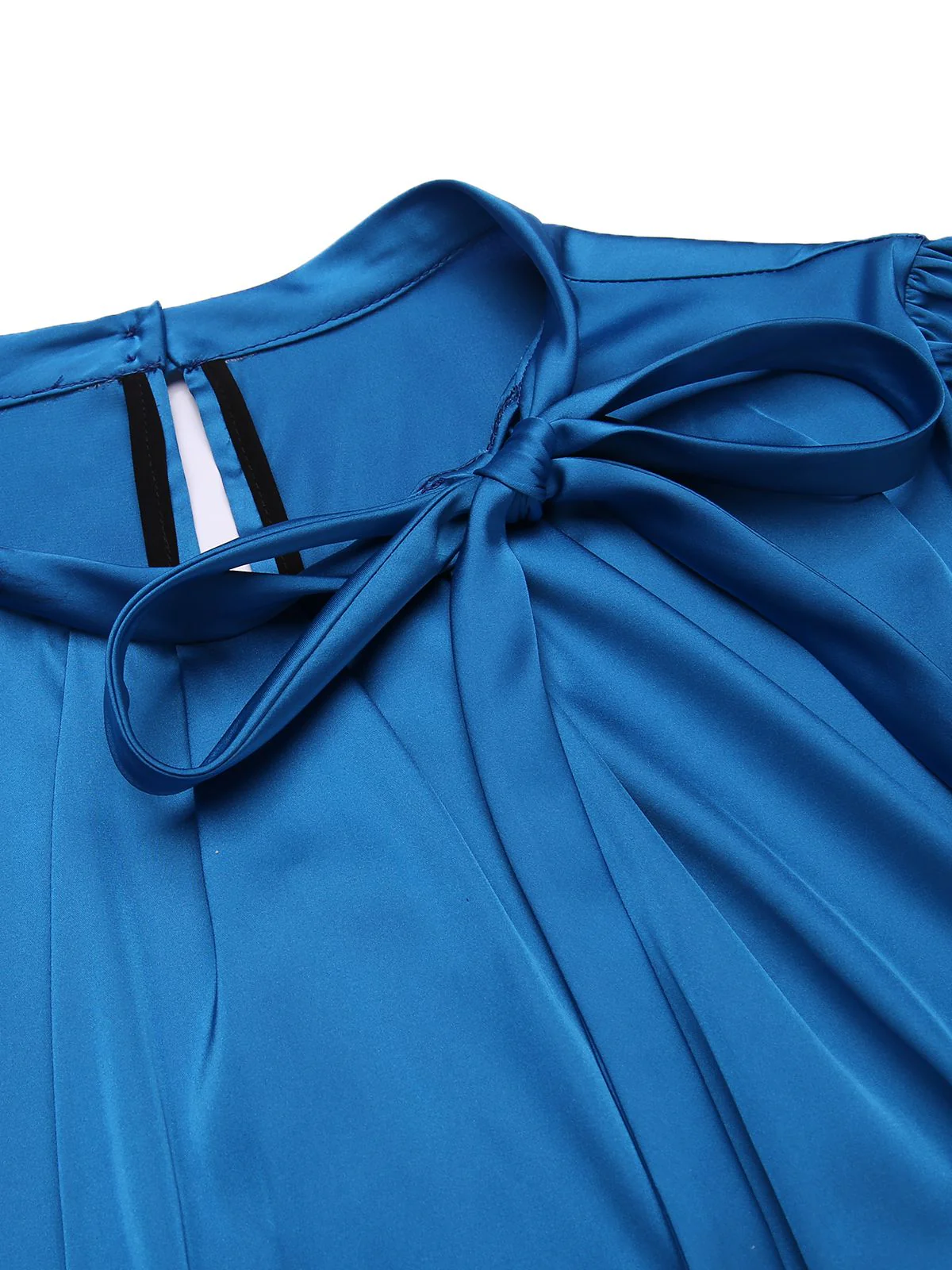 Blue 1930s Solid Lace-up Jumpsuit - Image 5
