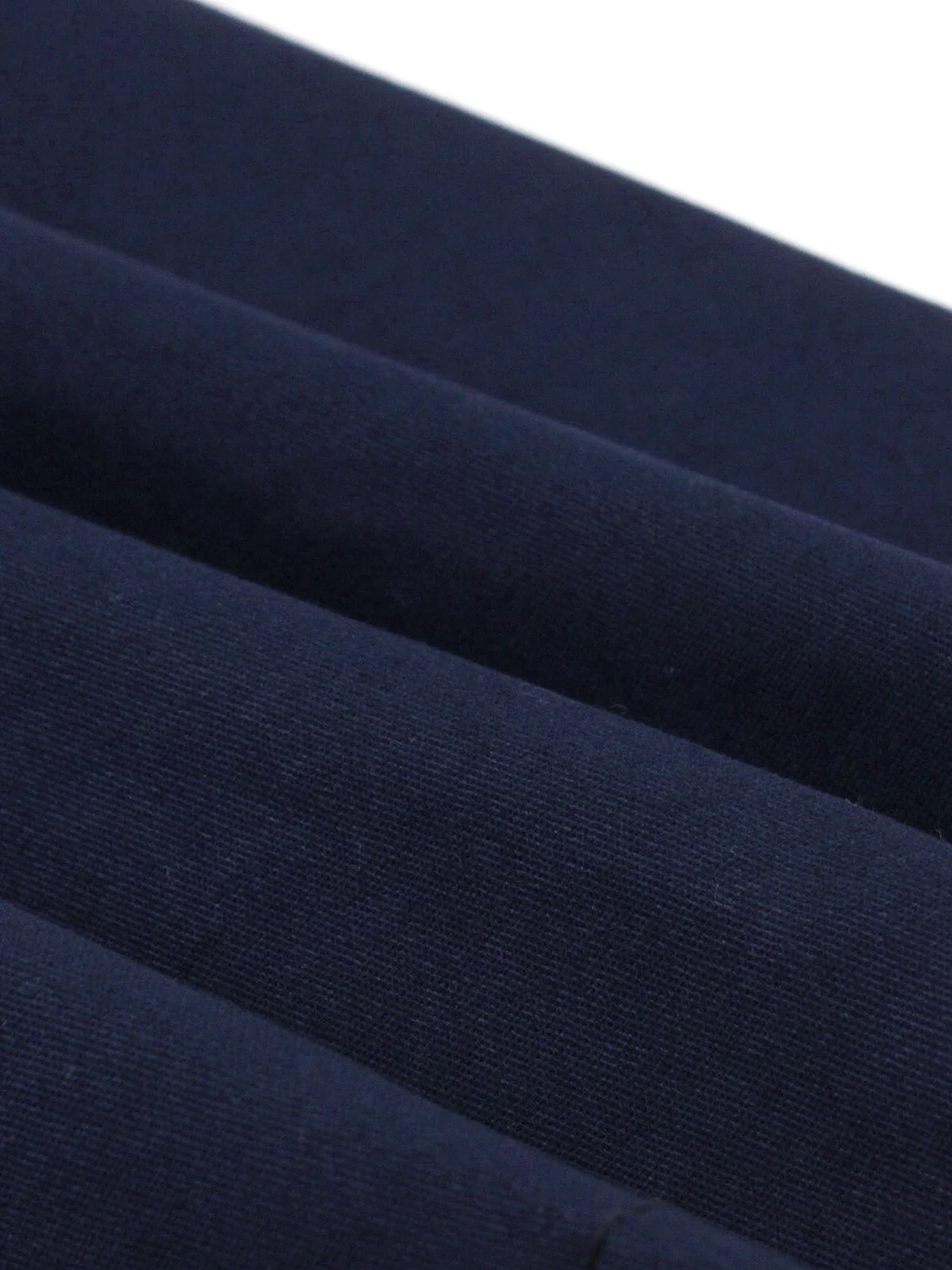 Blue 1950s Lapel Waist-Tie Cotton Dress - Image 3