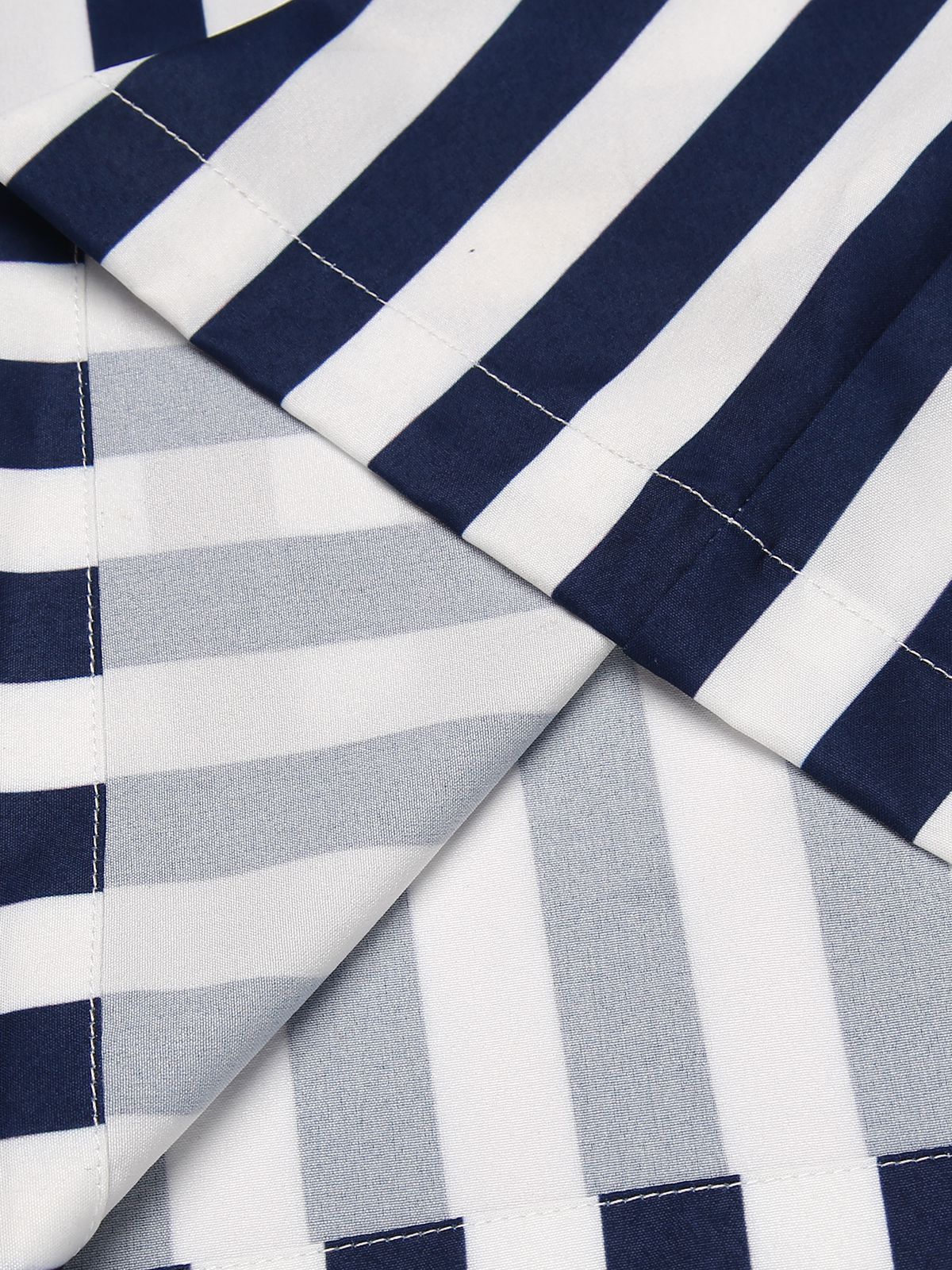 Blue 1930s Striped Ruffle Jumpsuit - Image 10