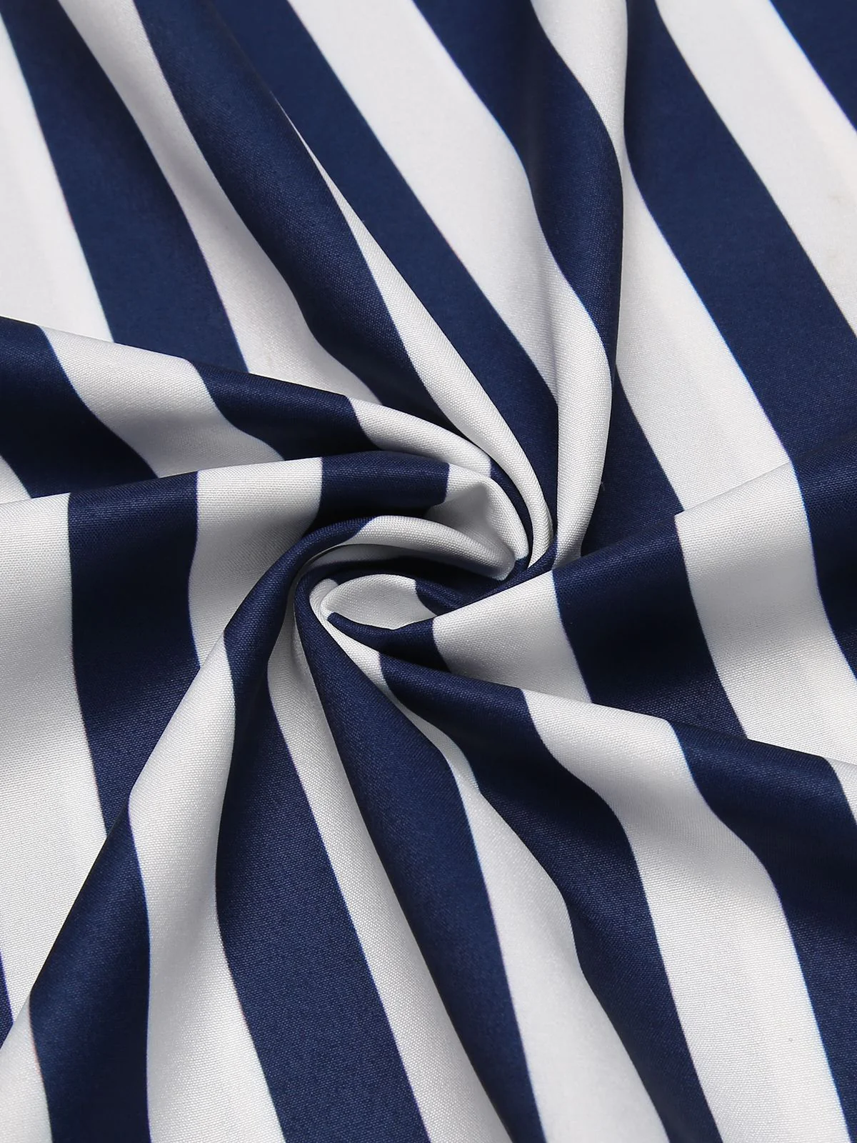Blue 1930s Striped Ruffle Jumpsuit - Image 13