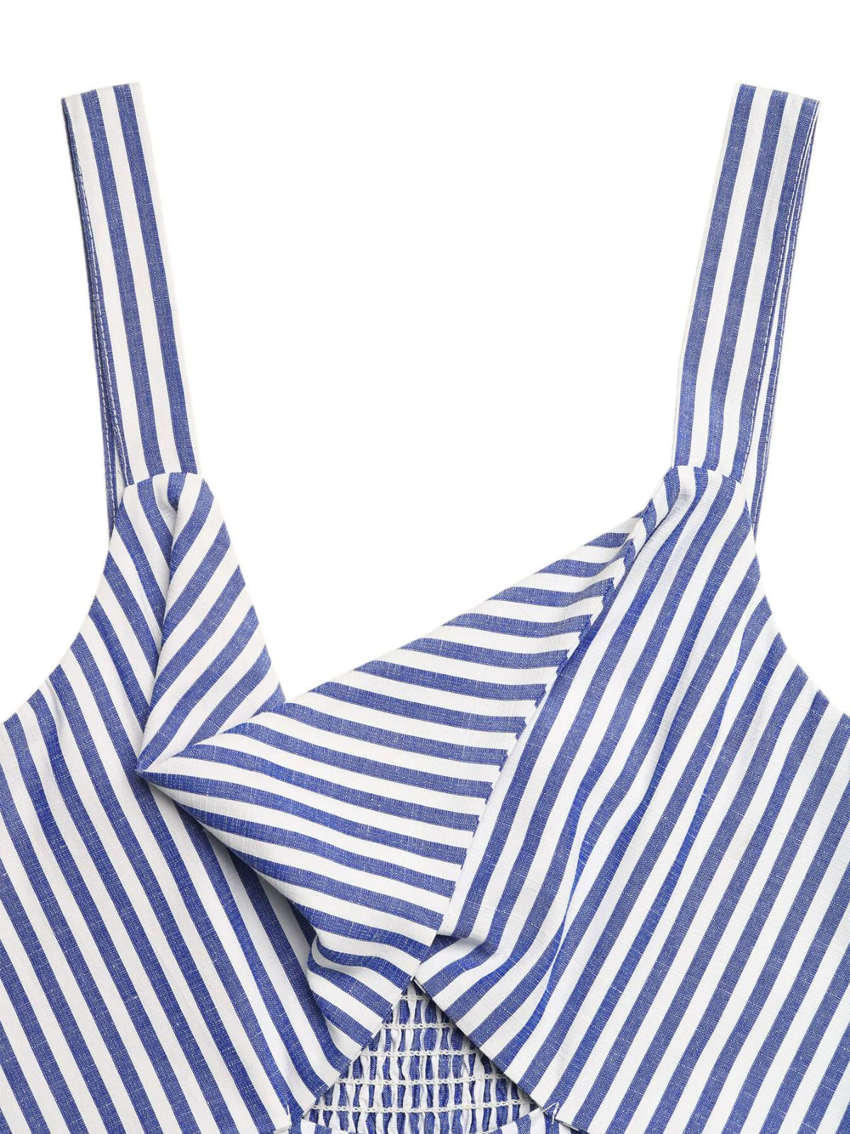 Blue 1950s Striped Twisted Hollow V-Neck Jumpsuit - Image 6