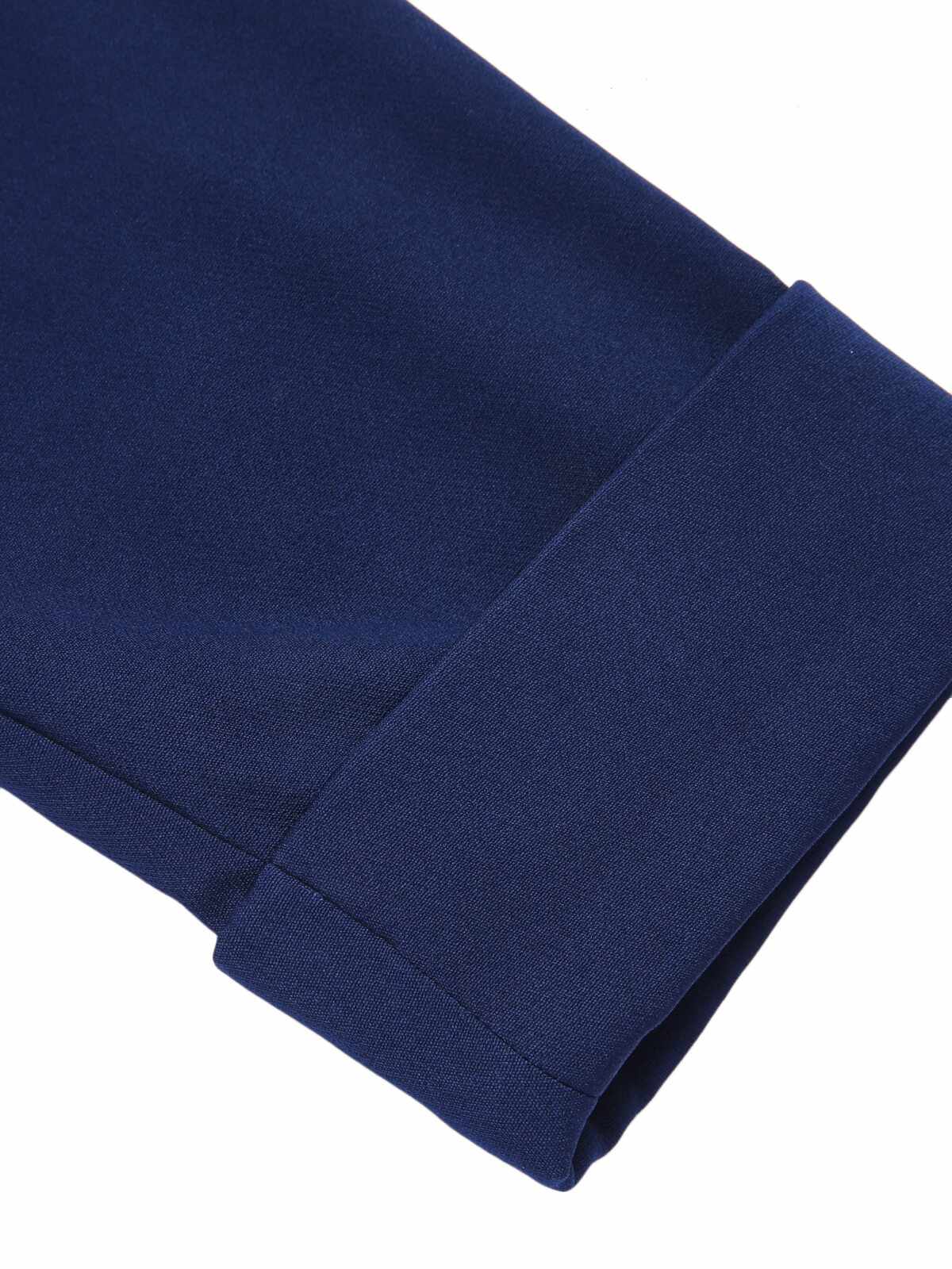 Blue 1960s Peter Pan Collar Belt Top - Image 6