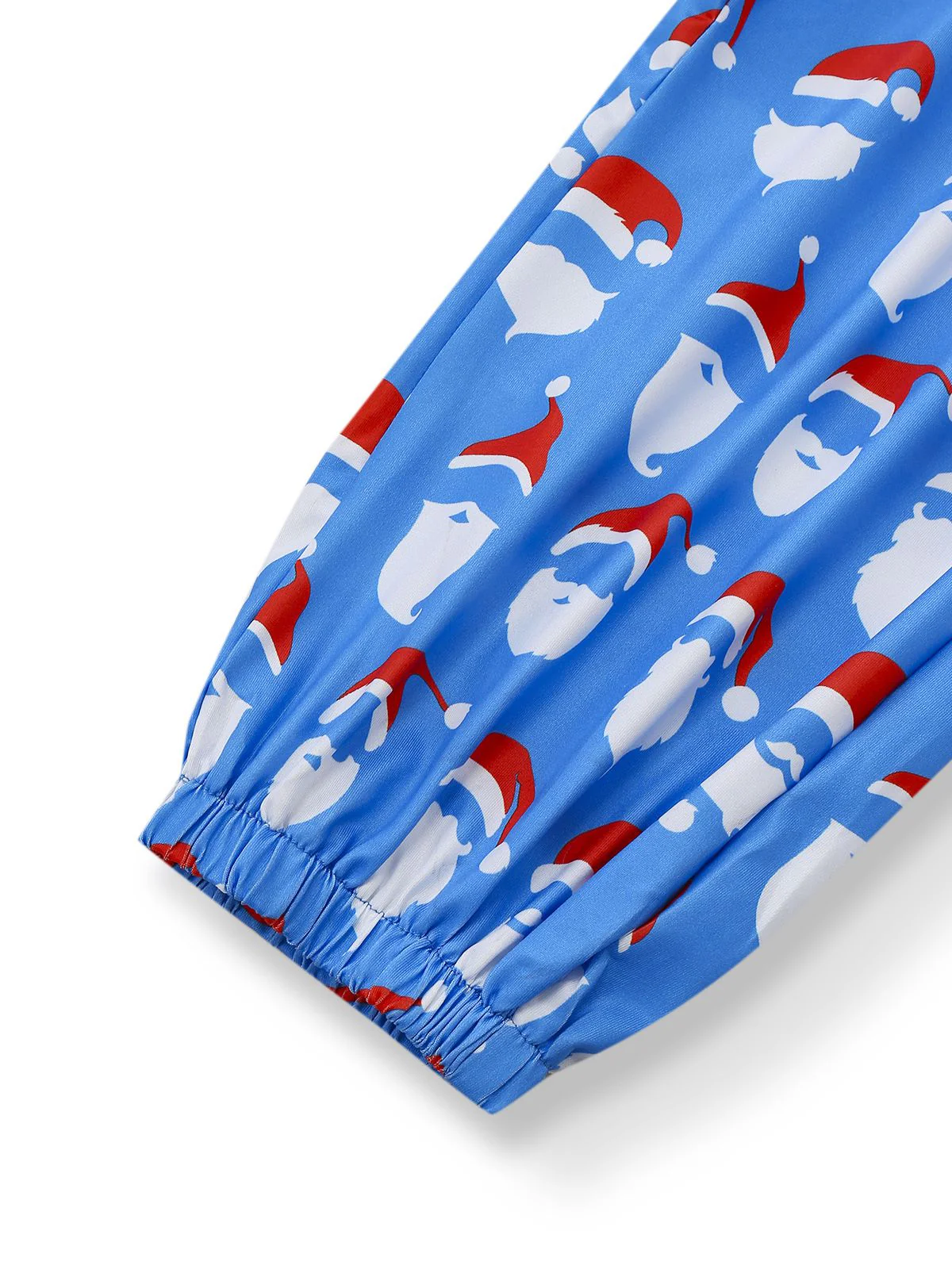 Blue 1960s Santa Claus Print Overalls Jumpsuit - Image 5