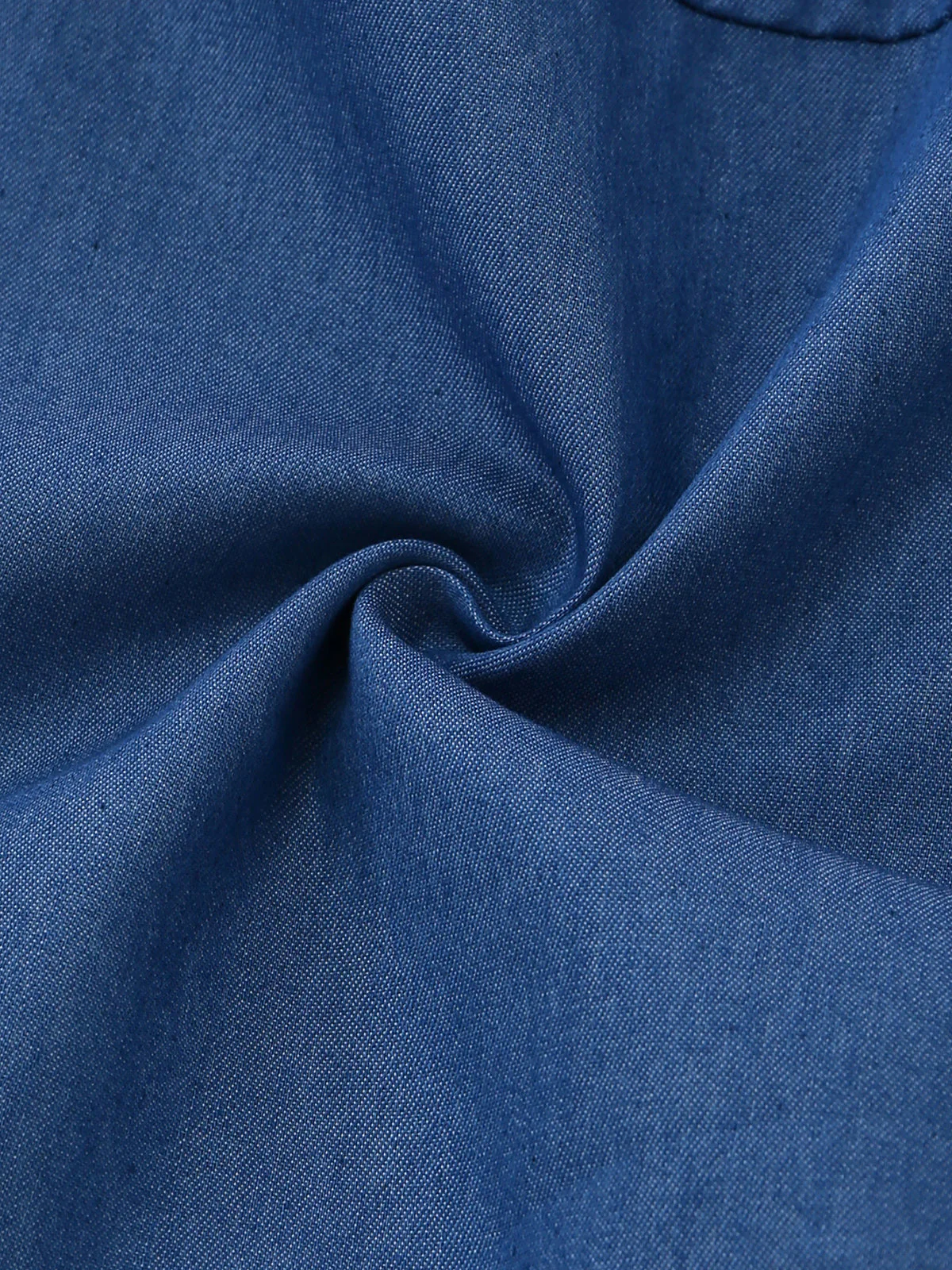 Blue 1960s Spaghetti Strap Denim High-Low Dress - Image 7