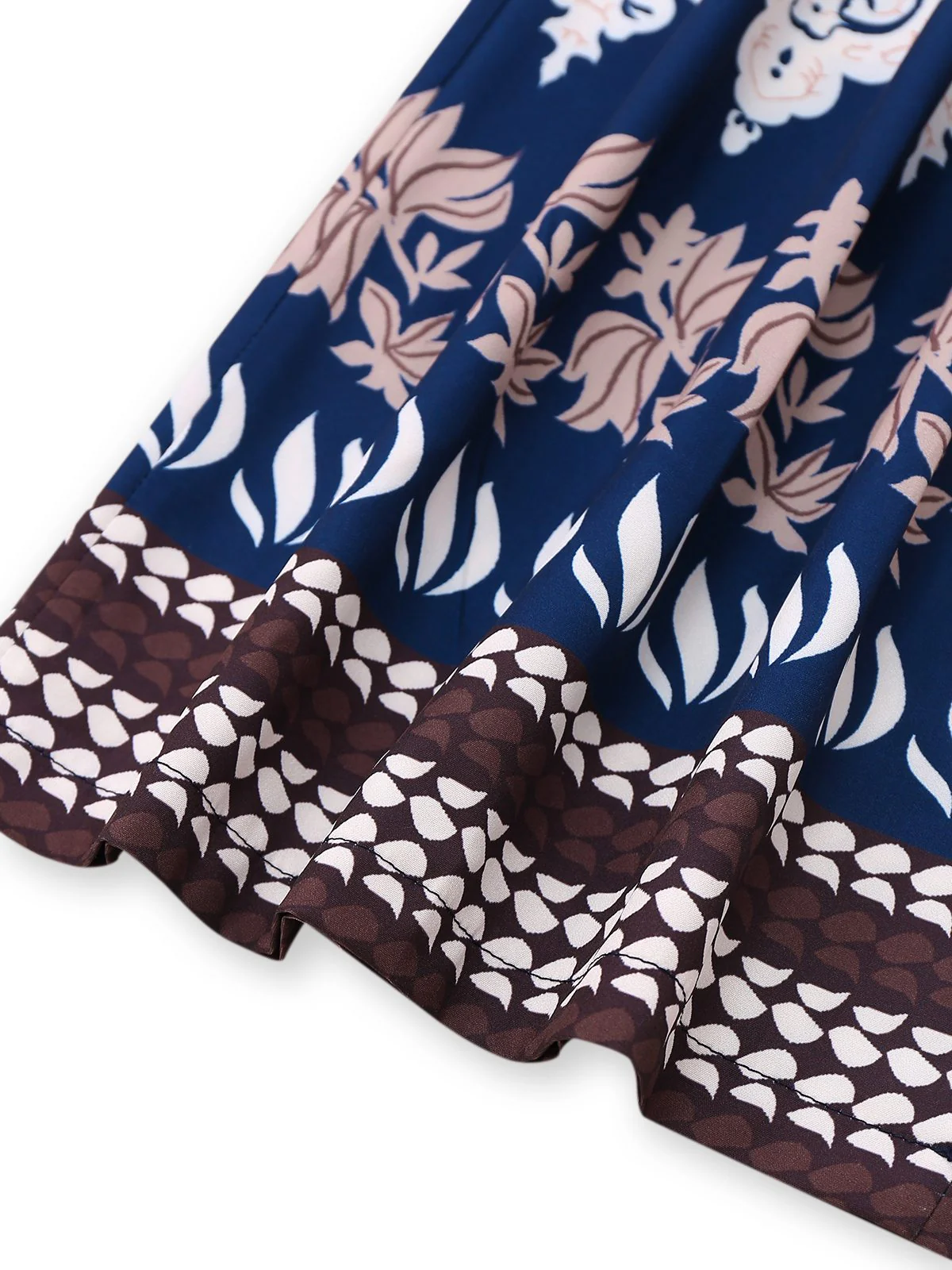 Blue 1970s Boho Ethnic Print Strap Belted Jumpsuit - Image 4