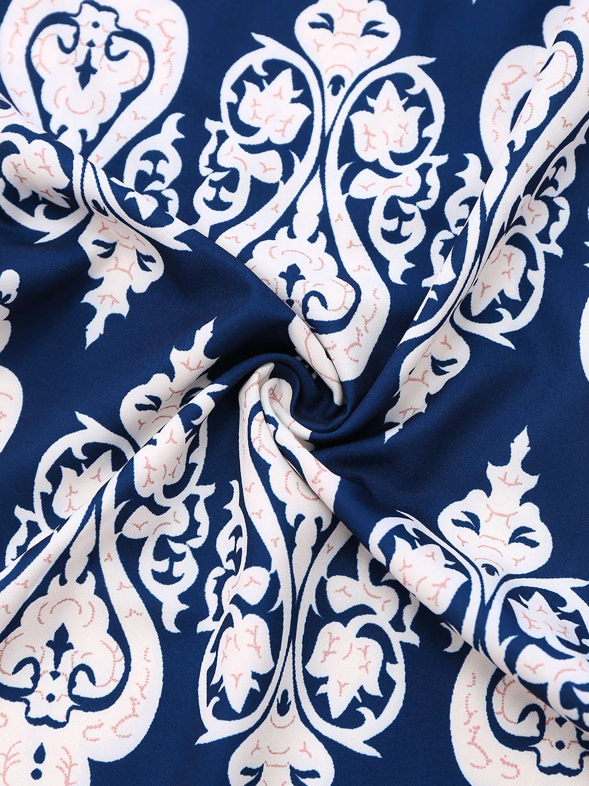 Blue 1970s Boho Ethnic Print Strap Belted Jumpsuit - Image 5