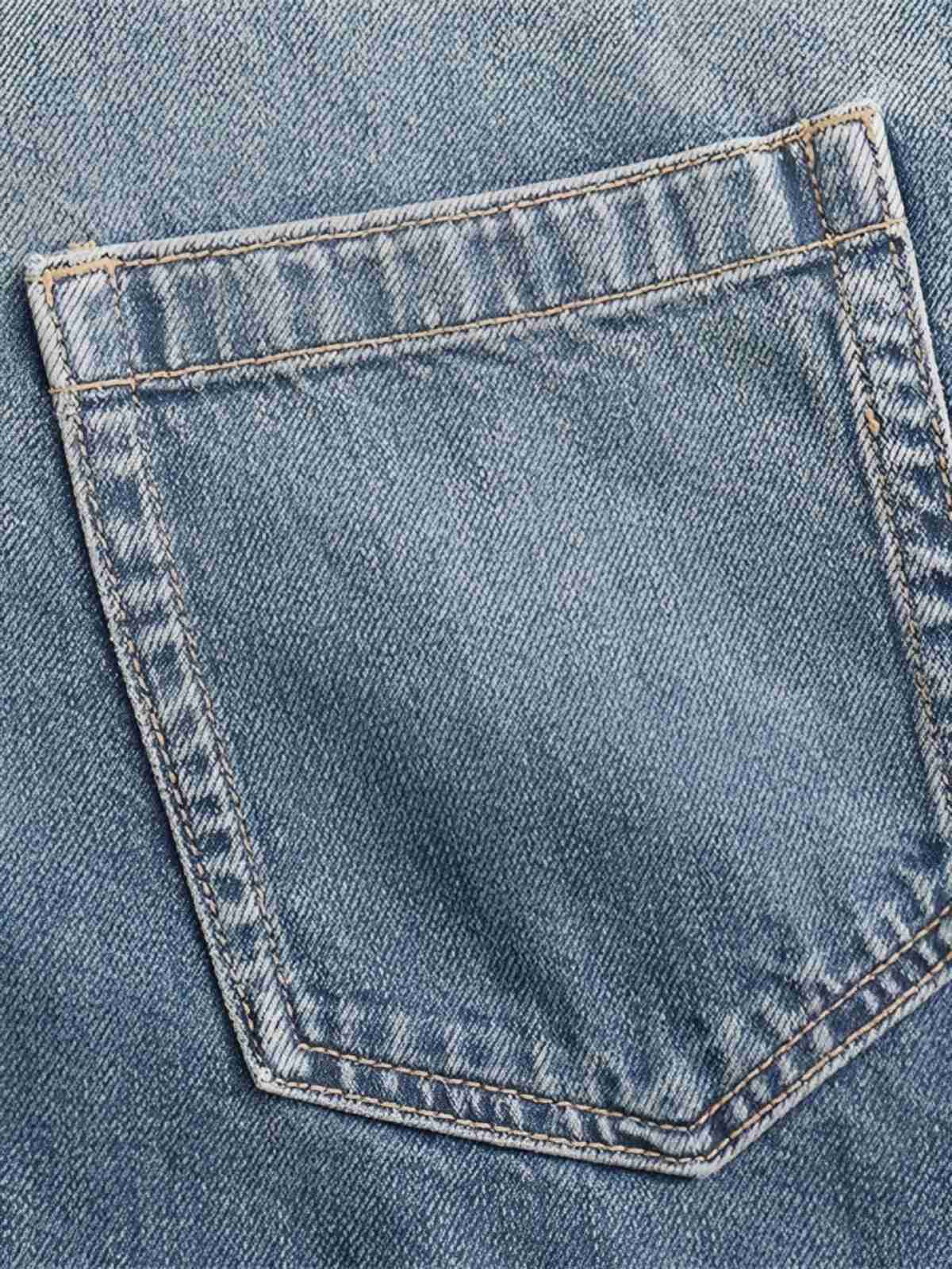 Blue 1970s Loose Lapel Denim Dress - Image 5