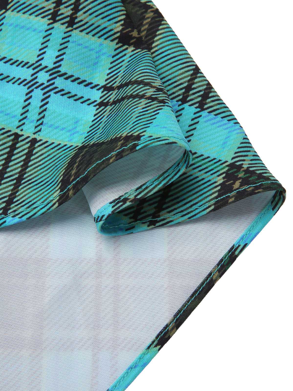 Blue 1970s Plaid Peter Pan Collar Frankie Stein Dress - Image 8