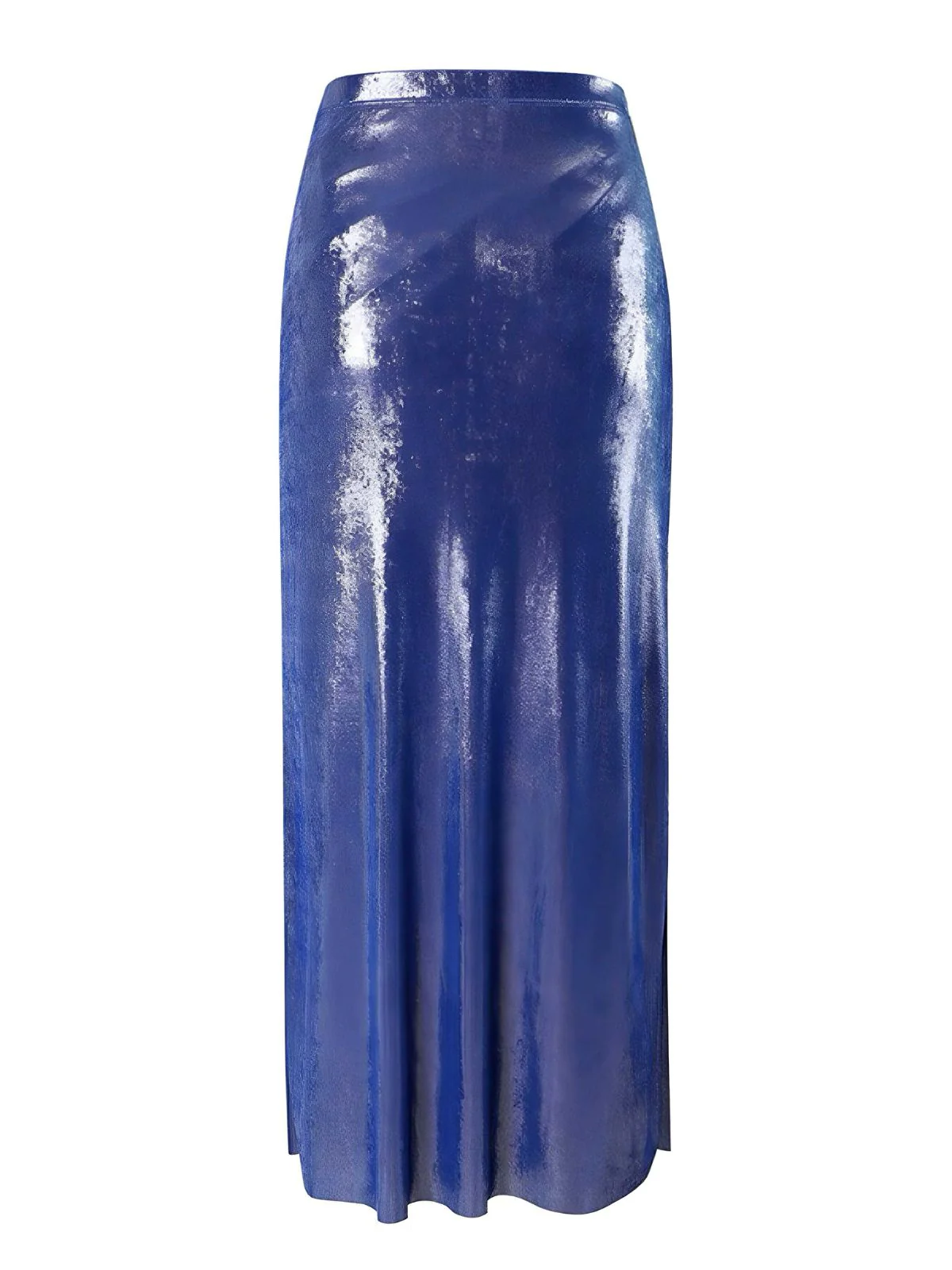 Blue 1970s Shimmery Pearl Solid Cover-Up - Image 2