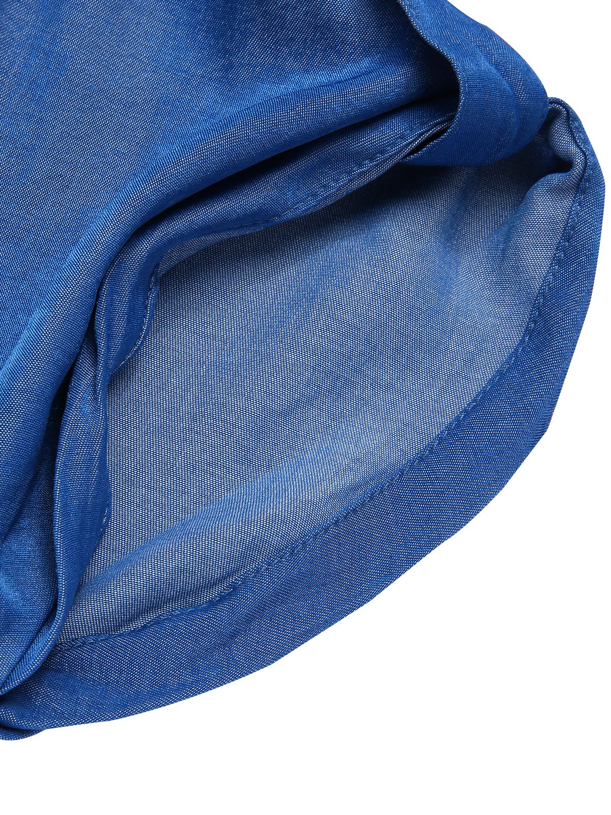 Blue 1970s V-Neck Solid Jumpsuit - Image 6