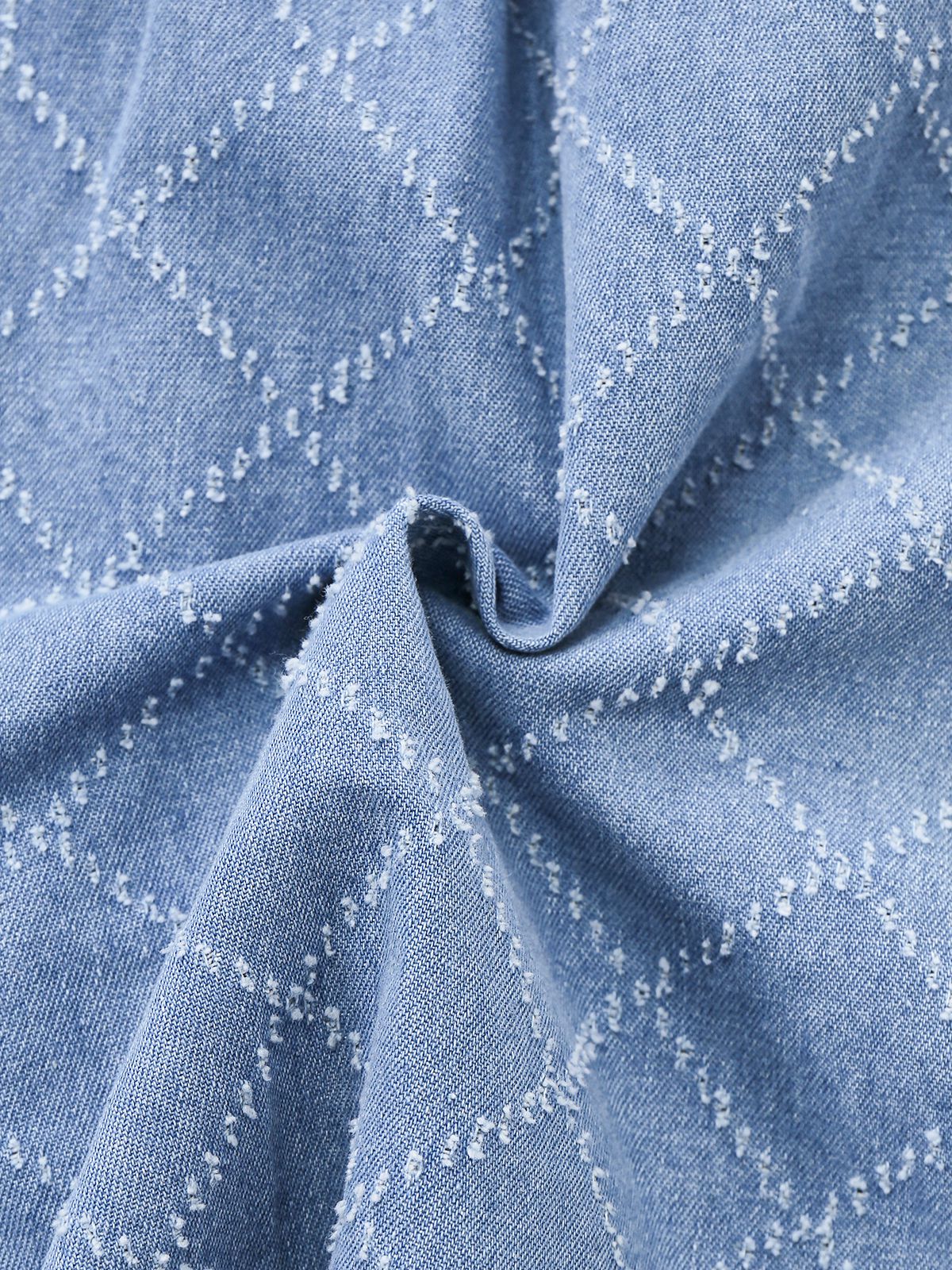 Blue 1980s Denim Button-Down Utility Romper - Image 7