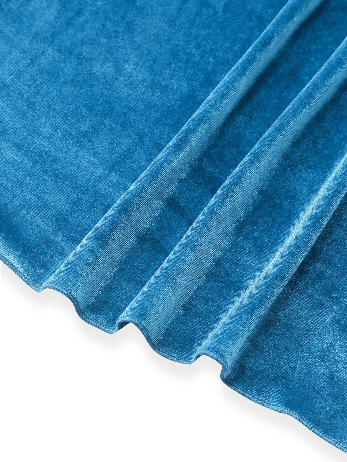 Blue 1980s Fur Collar Patchwork Maxi Dress - Image 7