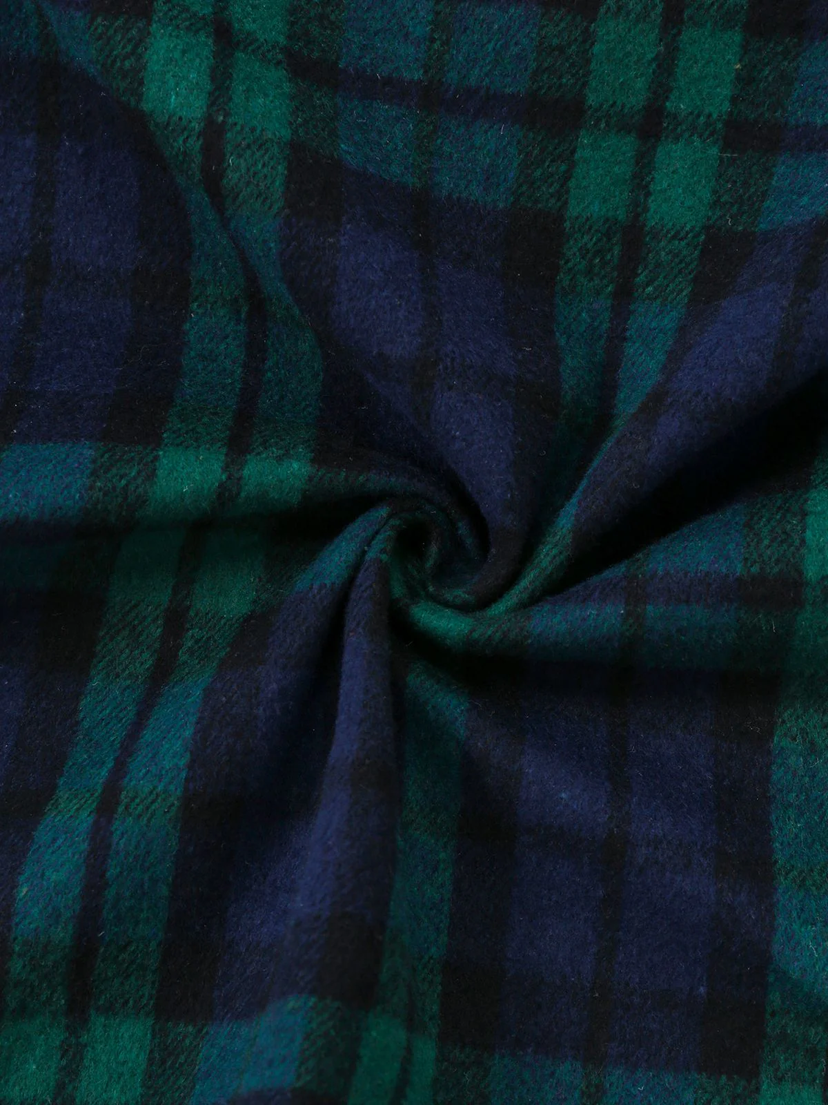 Blue & Green 1940s Plaid Notched Collar Coat - Image 10